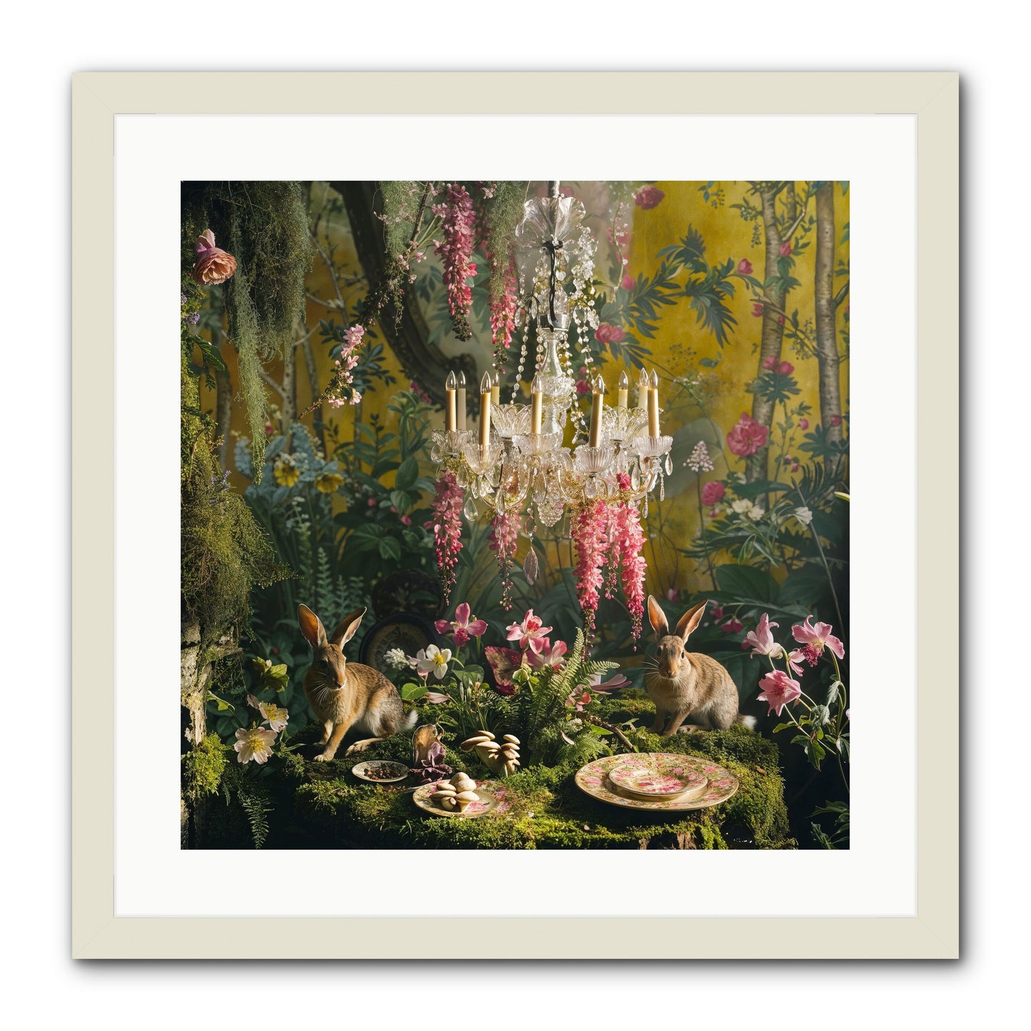 Midnight In Paris -- Framed Print - White 20x20