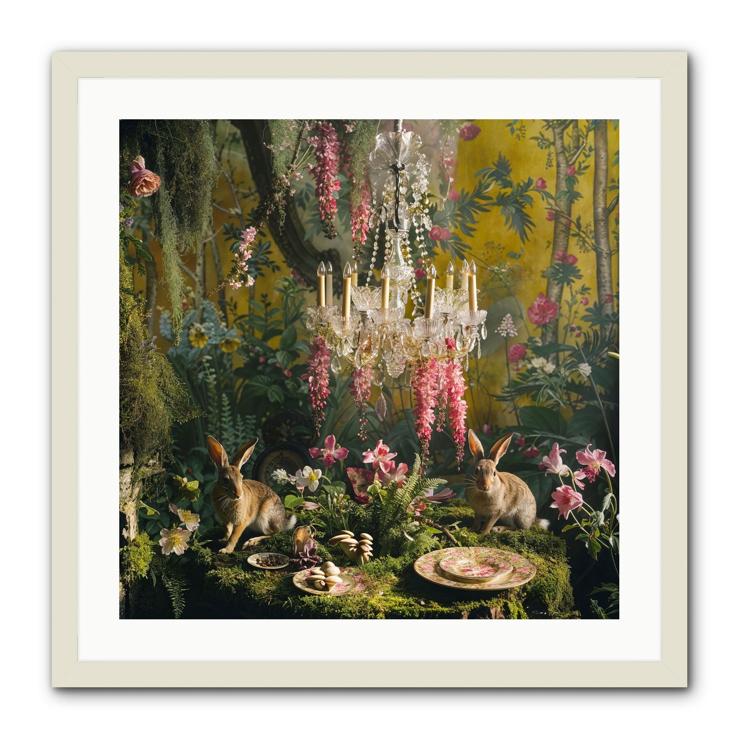 Midnight In Paris -- Framed Print - White 24x24