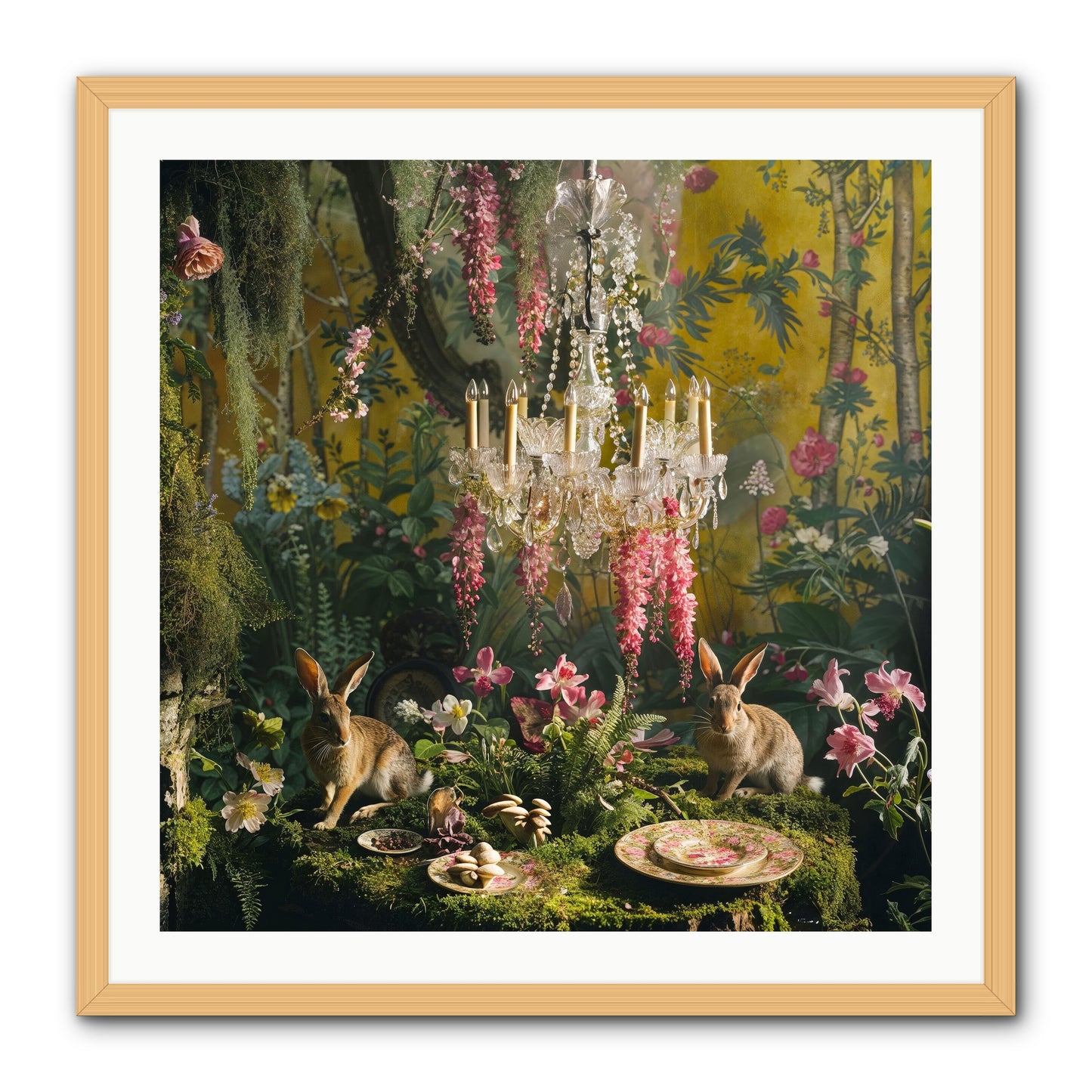 Midnight In Paris -- Framed Print - Natural 30x30