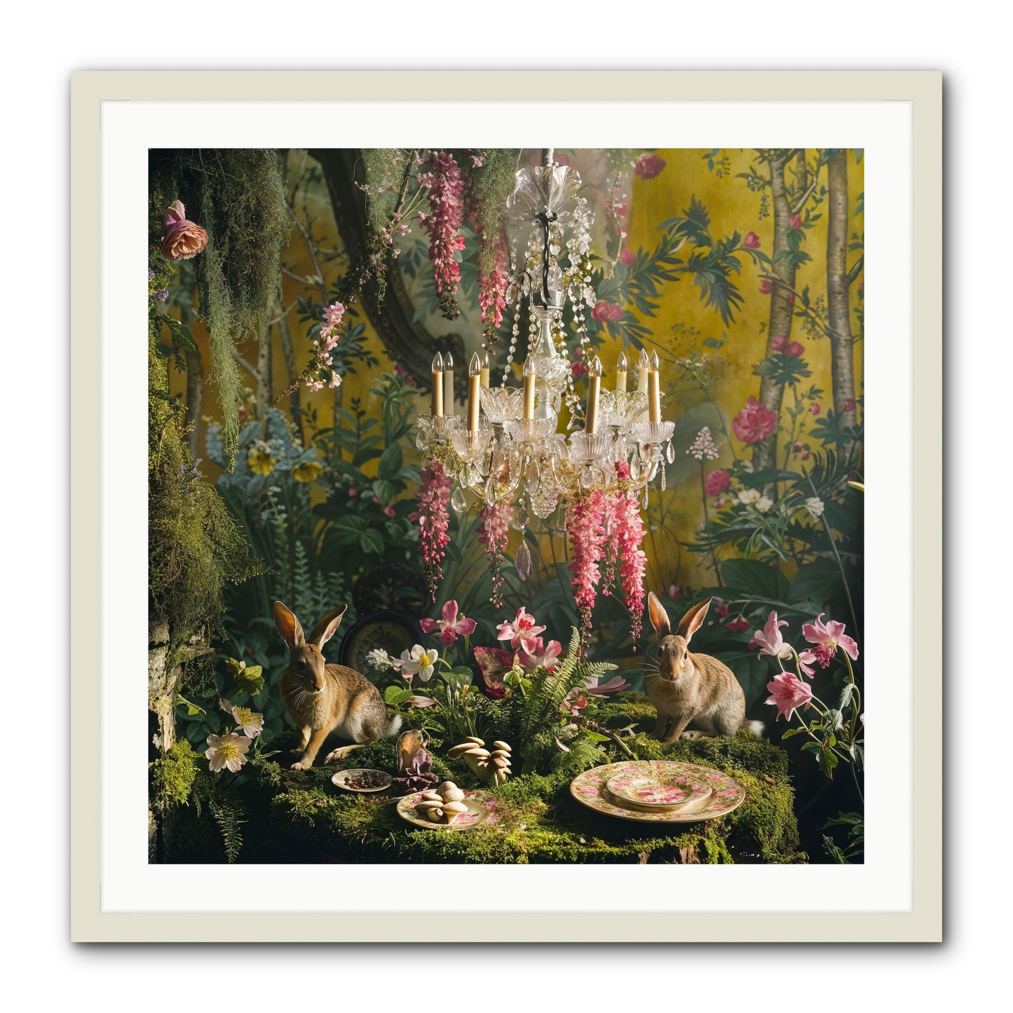 Midnight In Paris -- Framed Print - White 30x30