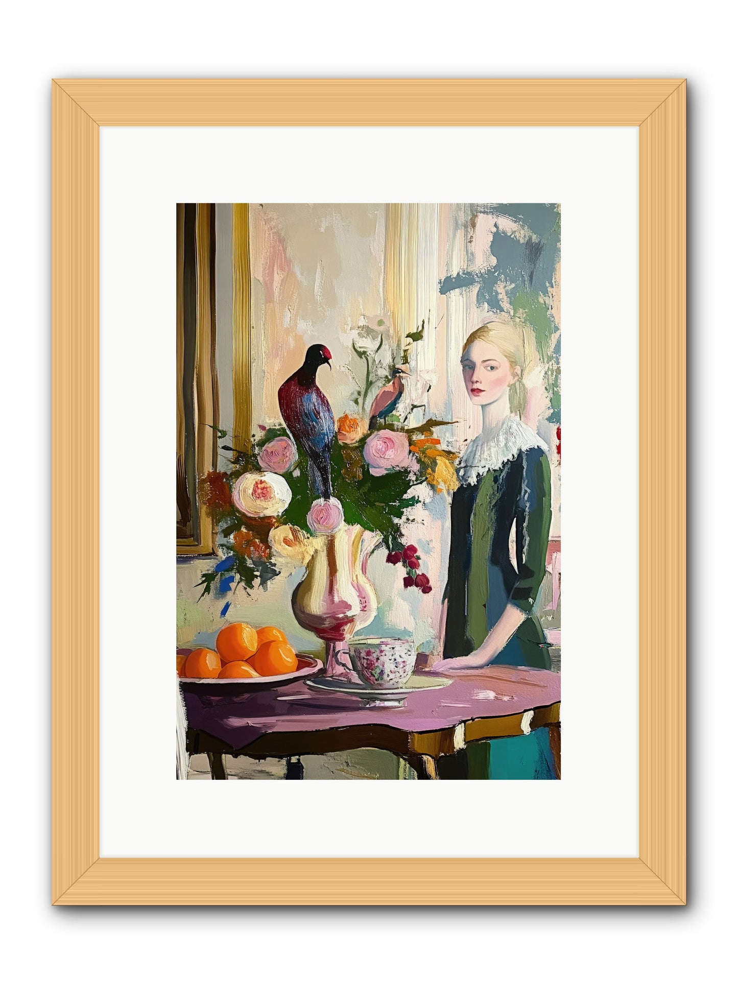 Midnight In The Orangery -- Framed Print - Natural 10x15