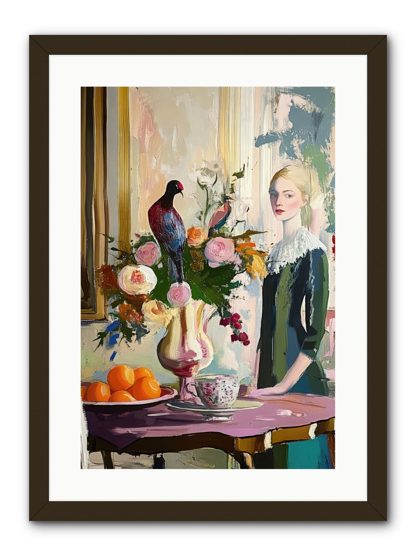 Midnight In The Orangery -- Framed Print - Black 16x24