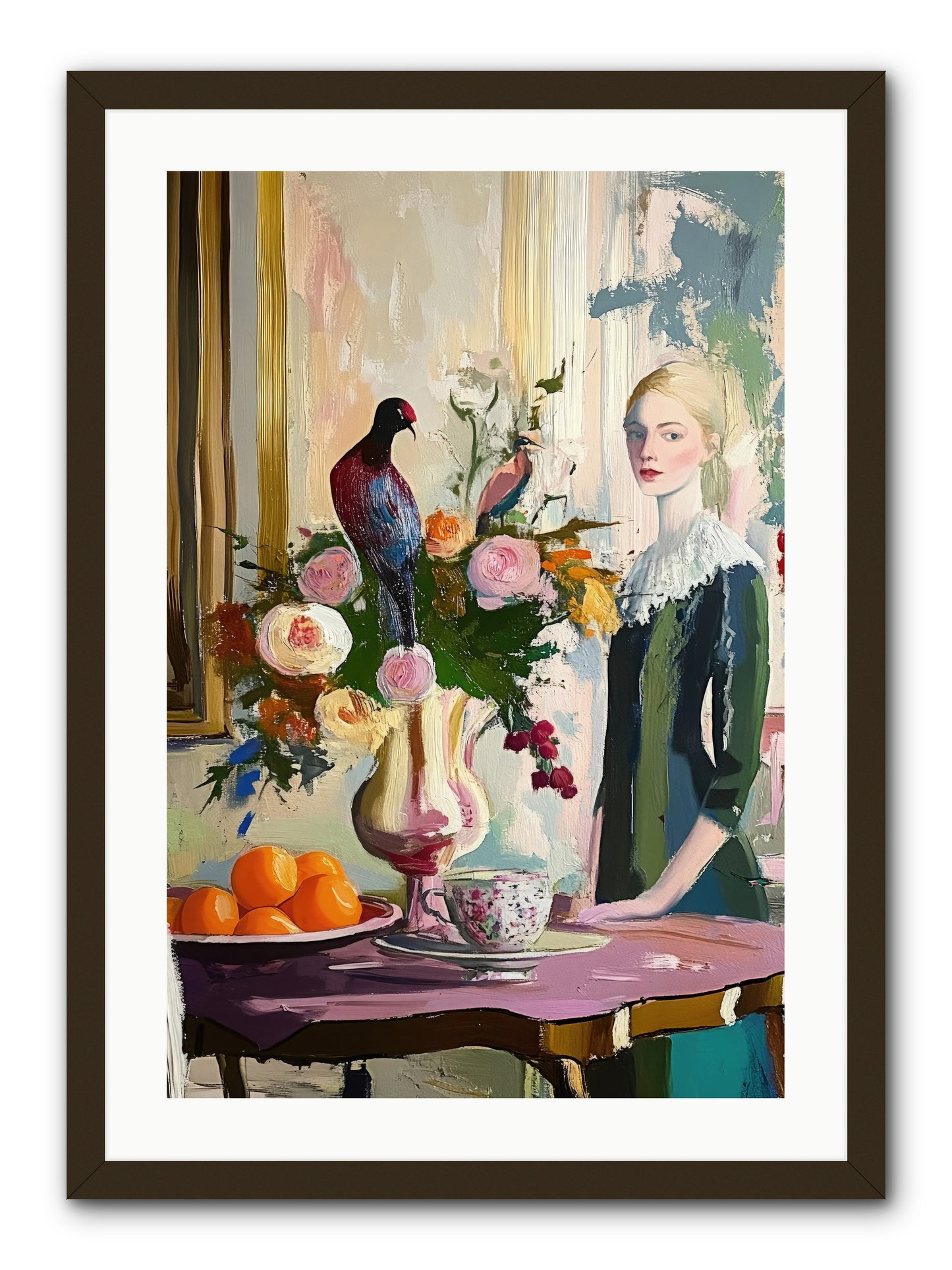Midnight In The Orangery -- Framed Print - Black 20x30