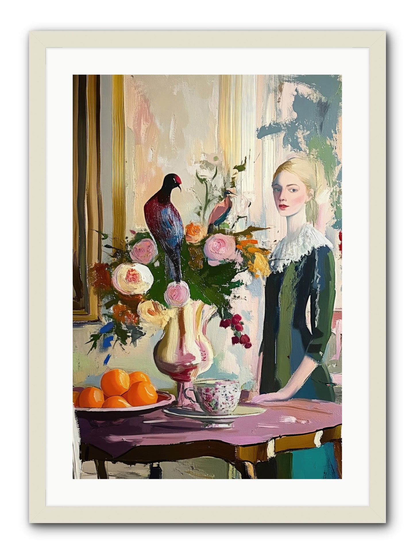 Midnight In The Orangery -- Framed Print - White 20x30