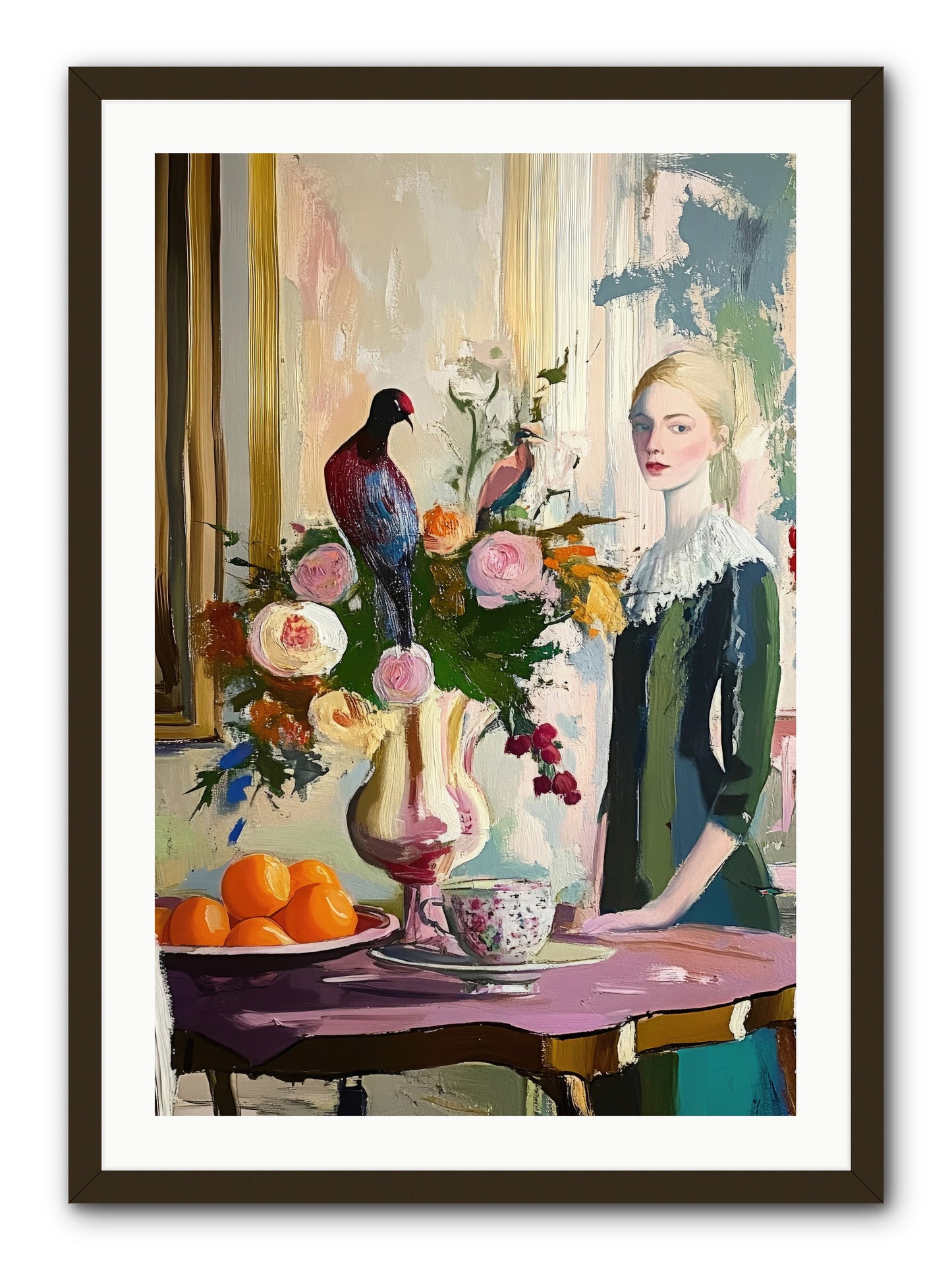 Midnight In The Orangery -- Framed Print - Black 24x36