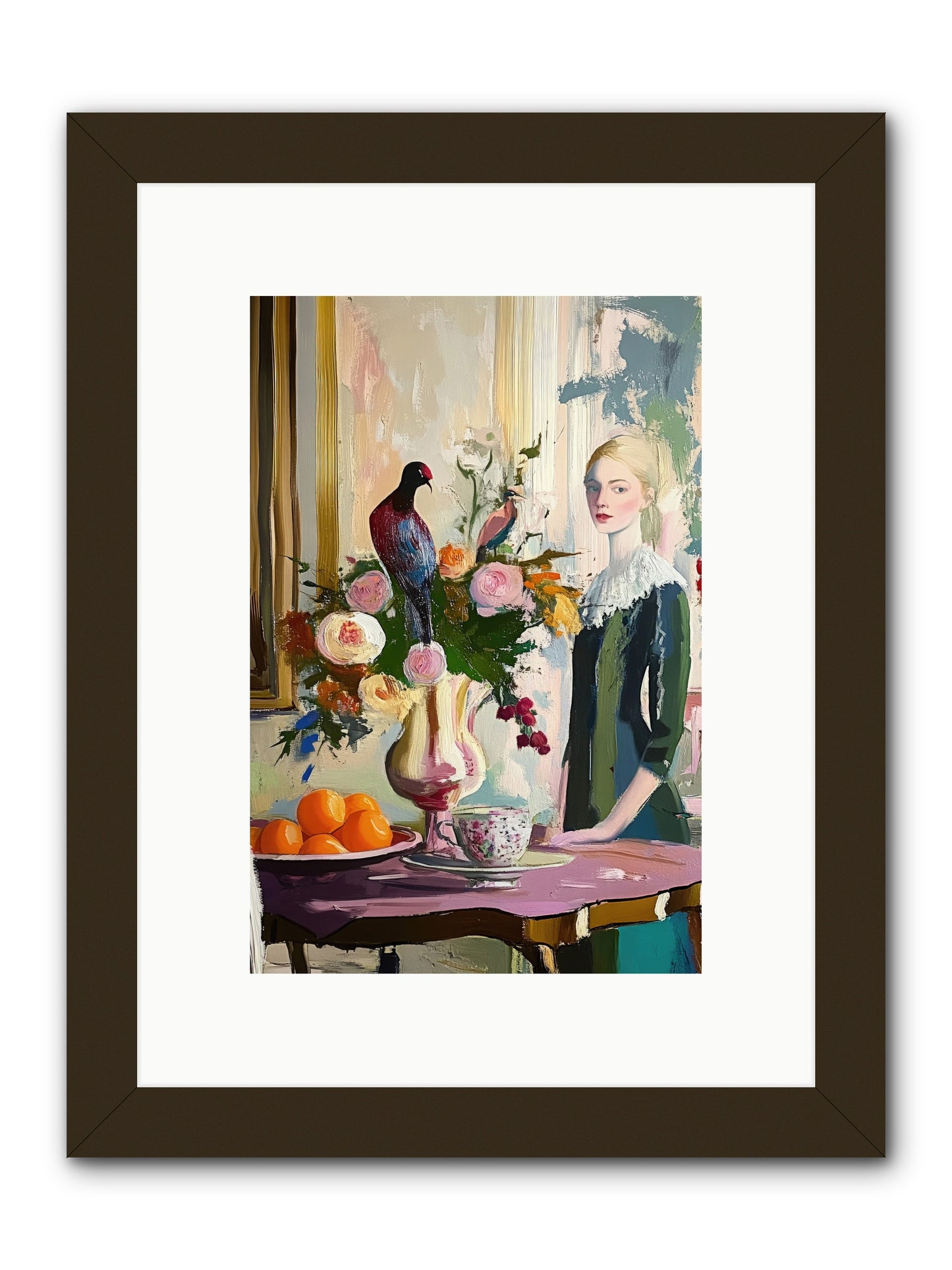 Midnight In The Orangery -- Framed Print - Black 8x12