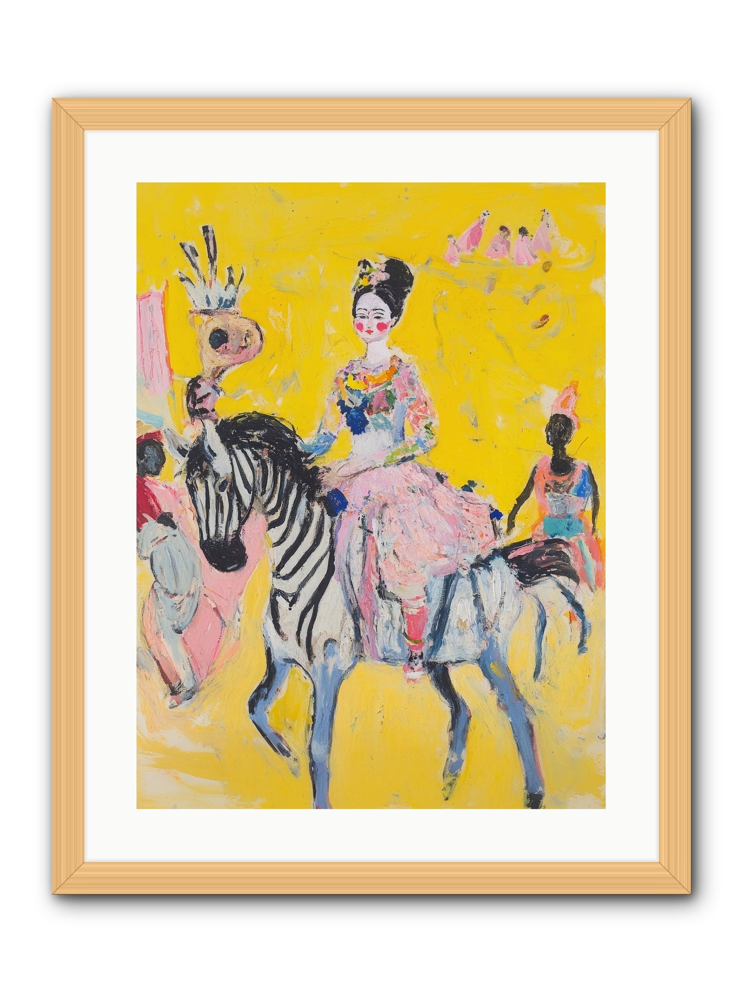 Midnight Queen -- Framed Print - Natural 18x24