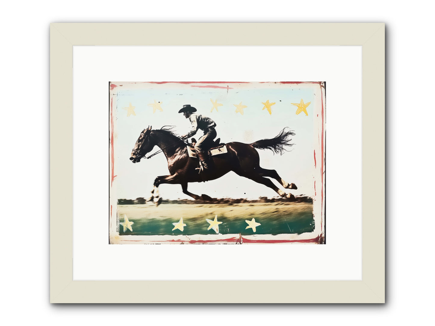 Midnight Runner ( -- Framed Print - White 12x9