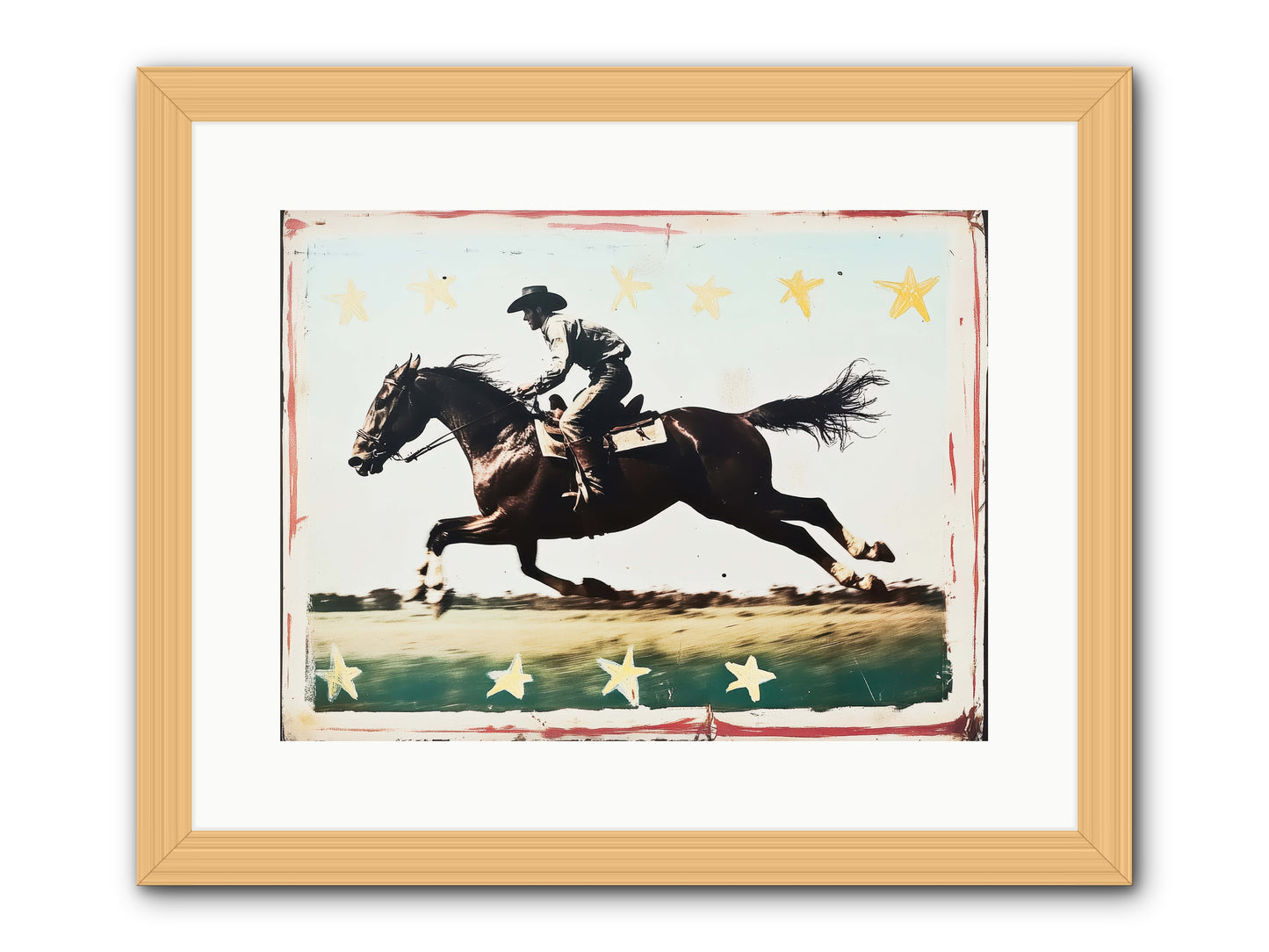 Midnight Runner ( -- Framed Print - Natural 16x12