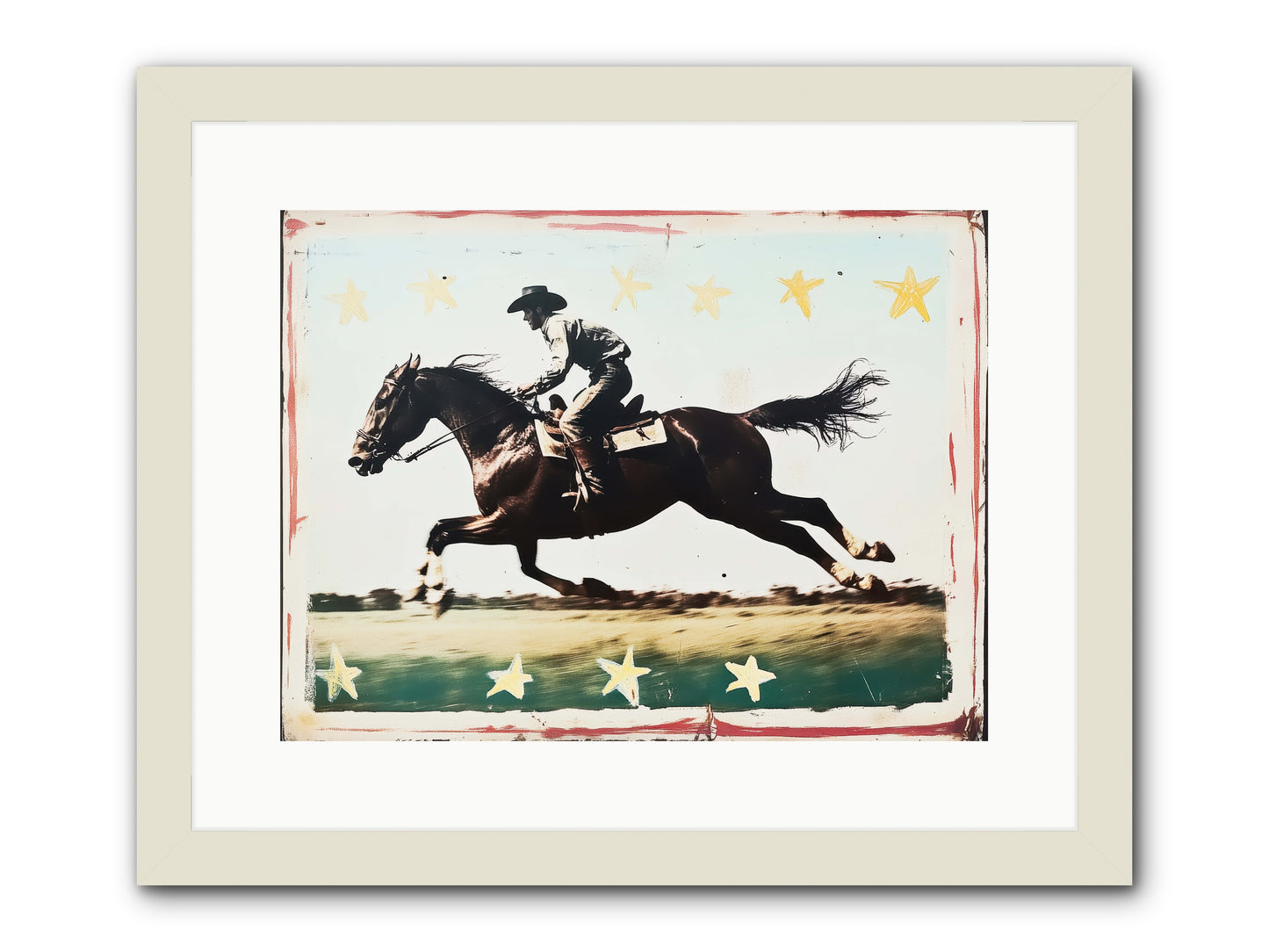 Midnight Runner ( -- Framed Print - White 16x12