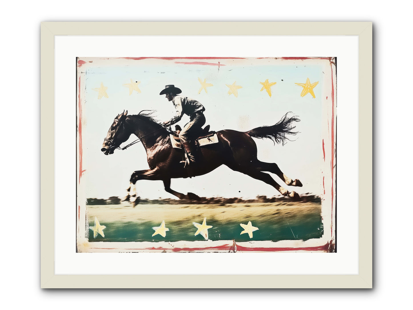Midnight Runner ( -- Framed Print - White 24x18