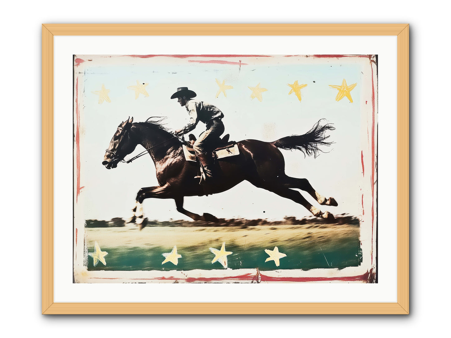 Midnight Runner ( -- Framed Print - Natural 32x24