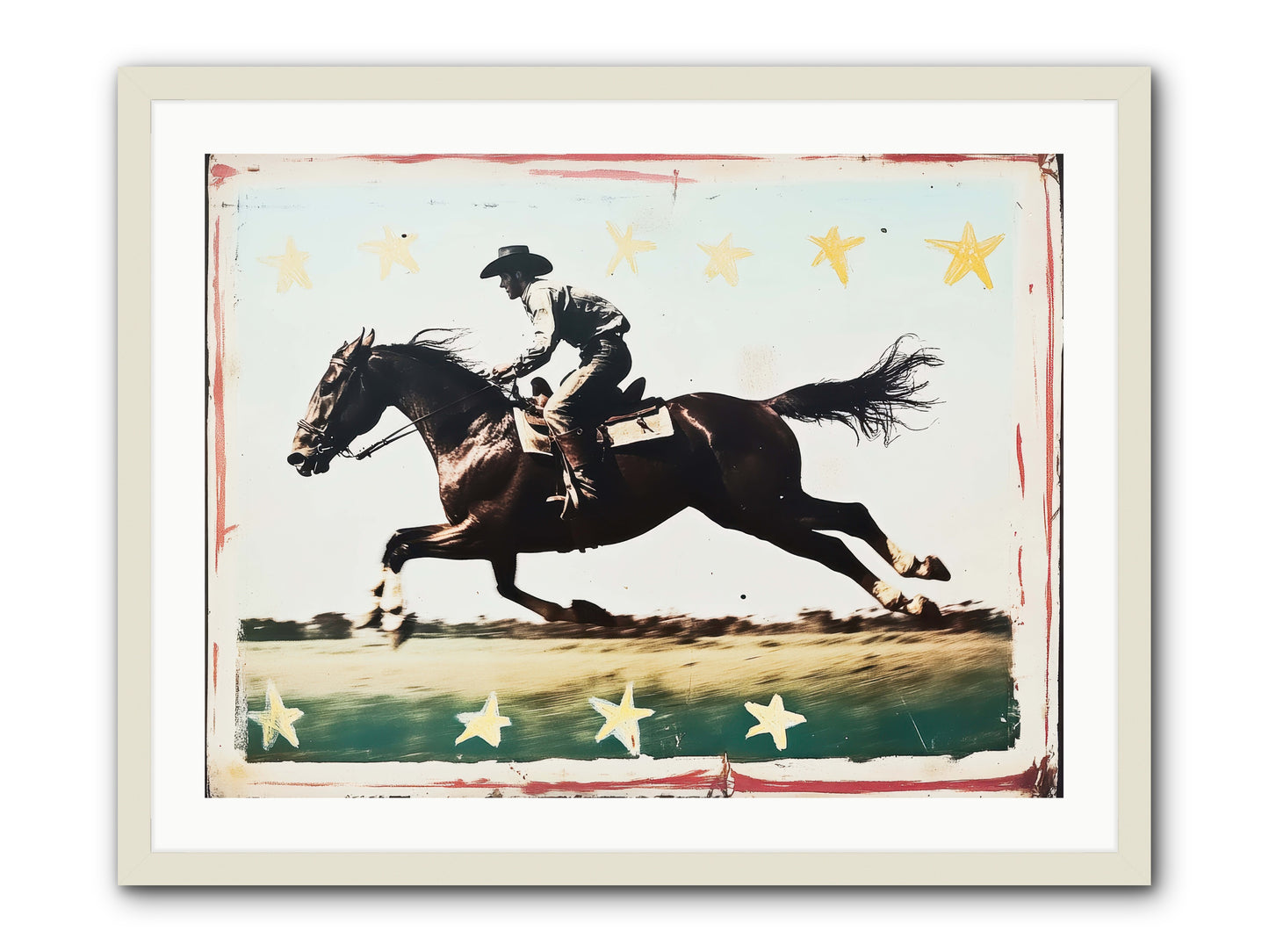 Midnight Runner ( -- Framed Print - White 32x24