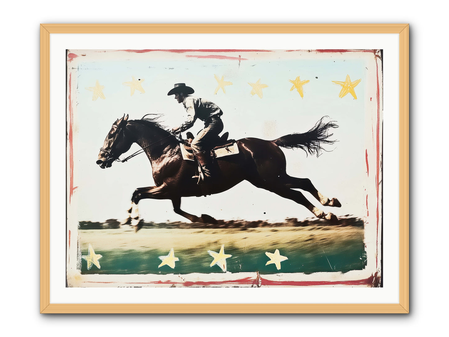 Midnight Runner ( -- Framed Print - Natural 40x30
