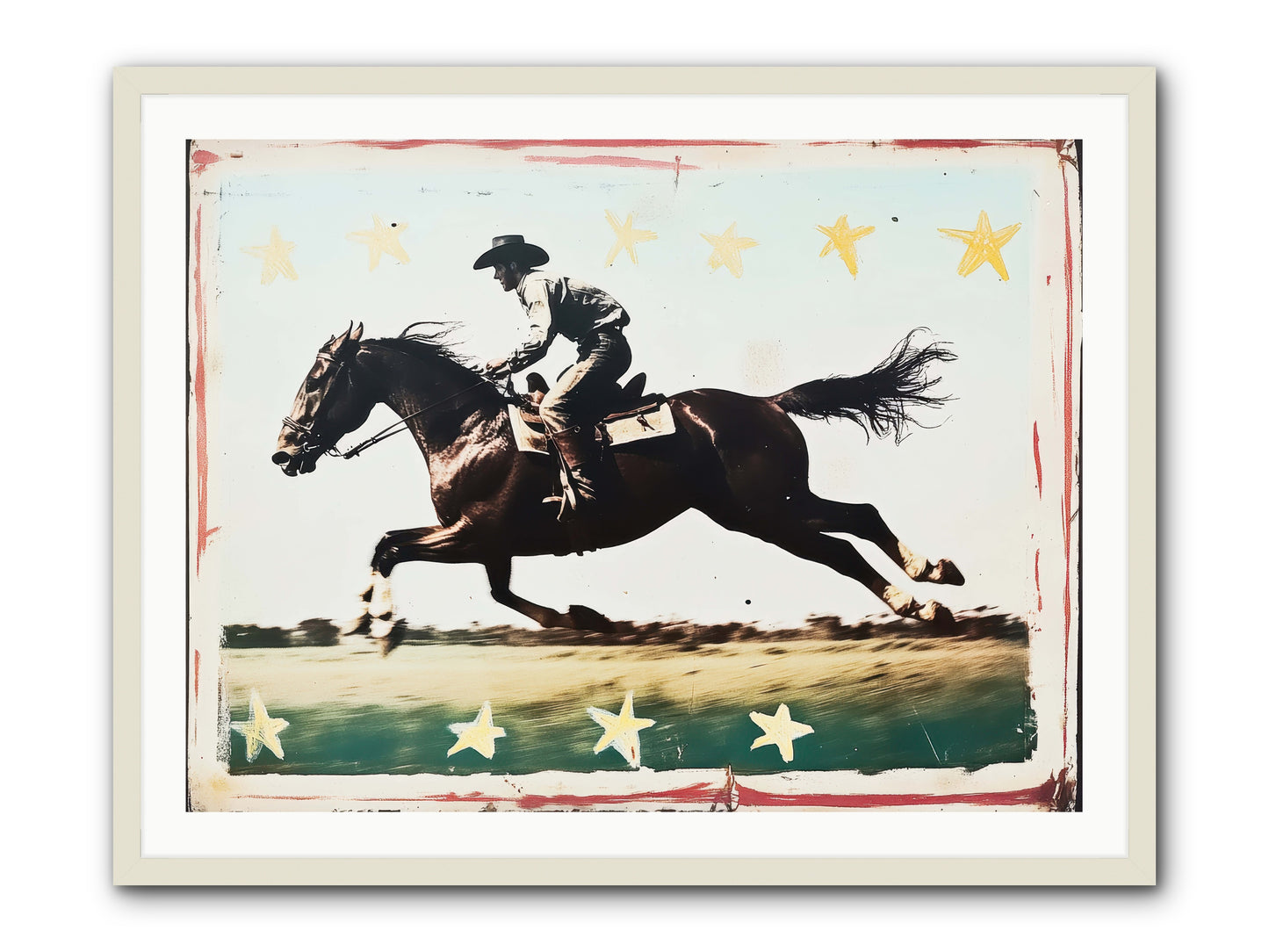 Midnight Runner ( -- Framed Print - White 40x30