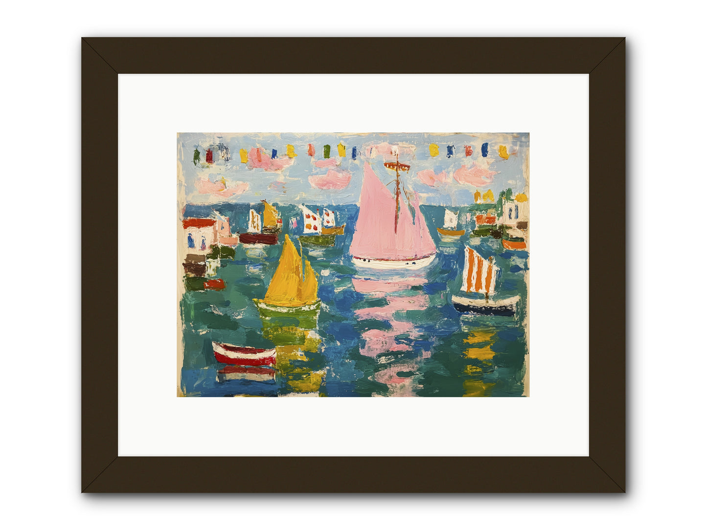 Midnight Sea Magic -- Framed Print - Black 12x9