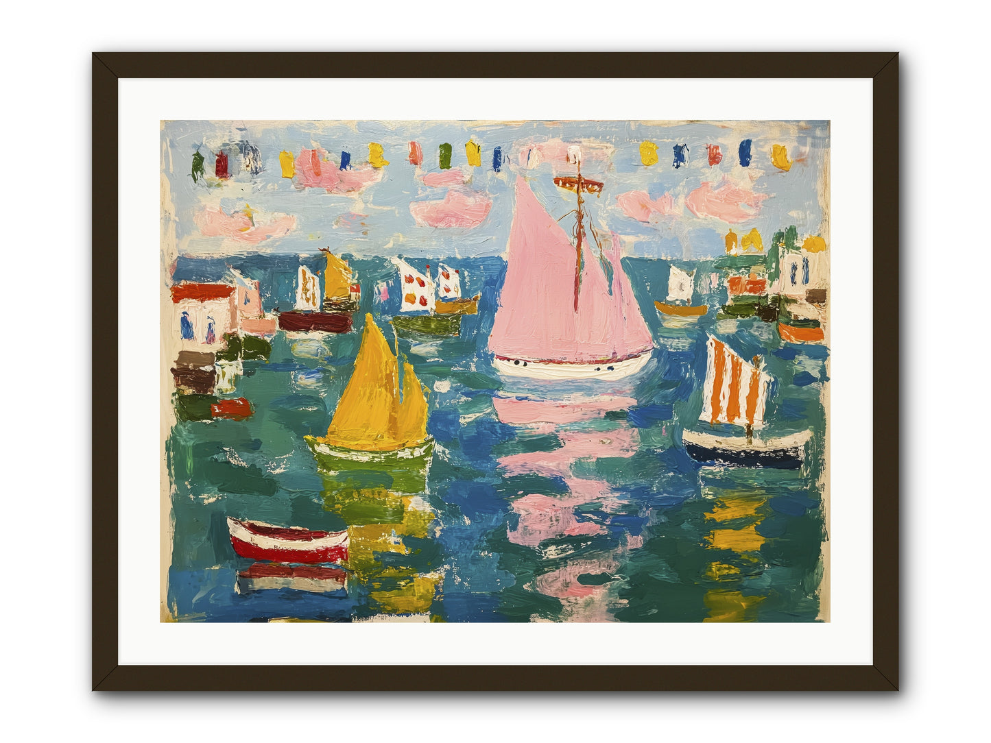 Midnight Sea Magic -- Framed Print - Black 32x24