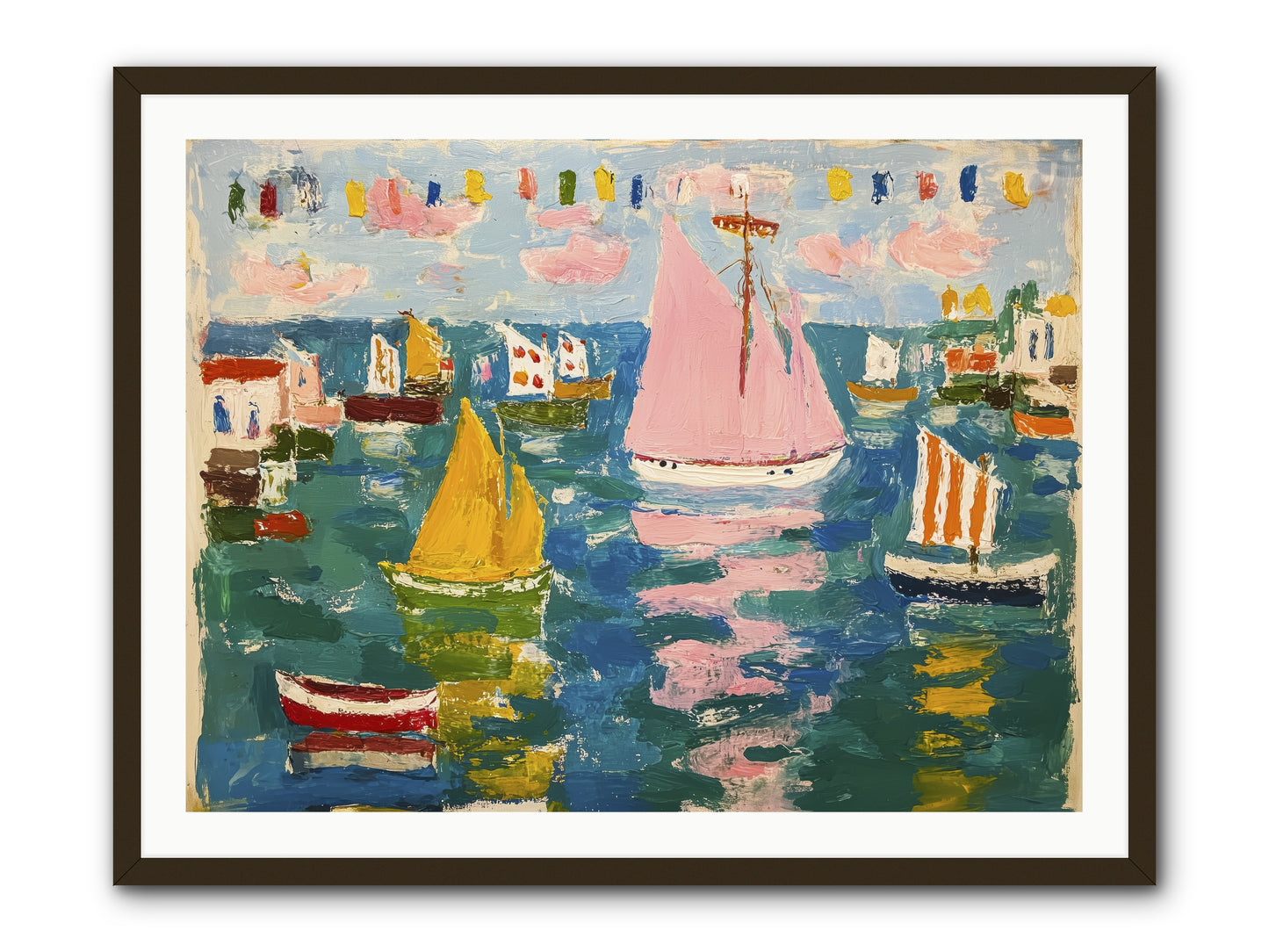 Midnight Sea Magic -- Framed Print - Black 40x30