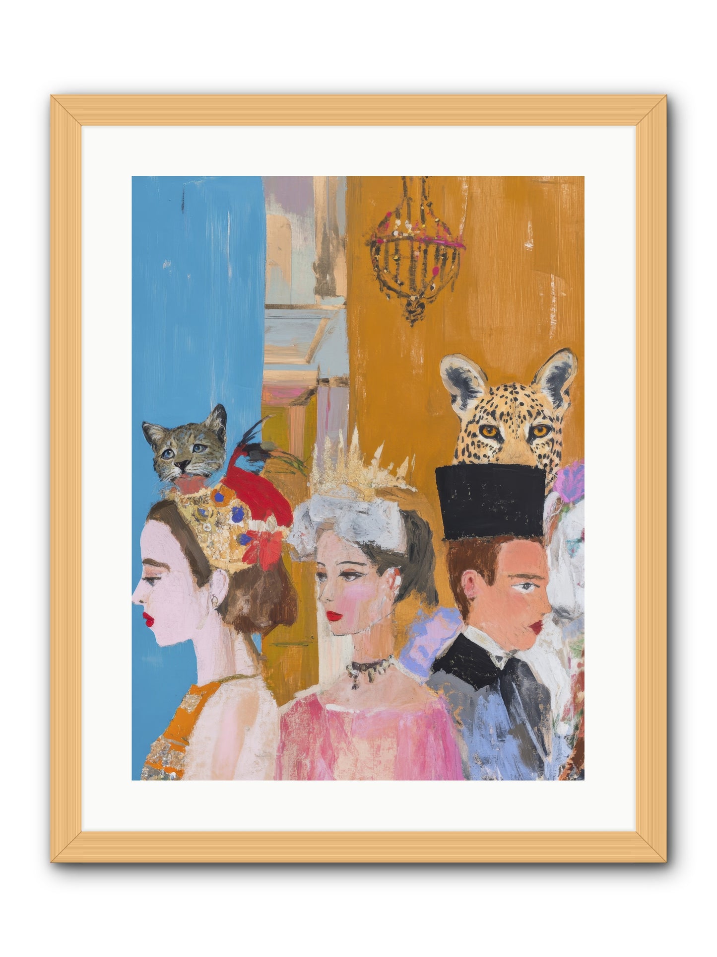 Midnight Theater Guild -- Framed Print - Natural 18x24