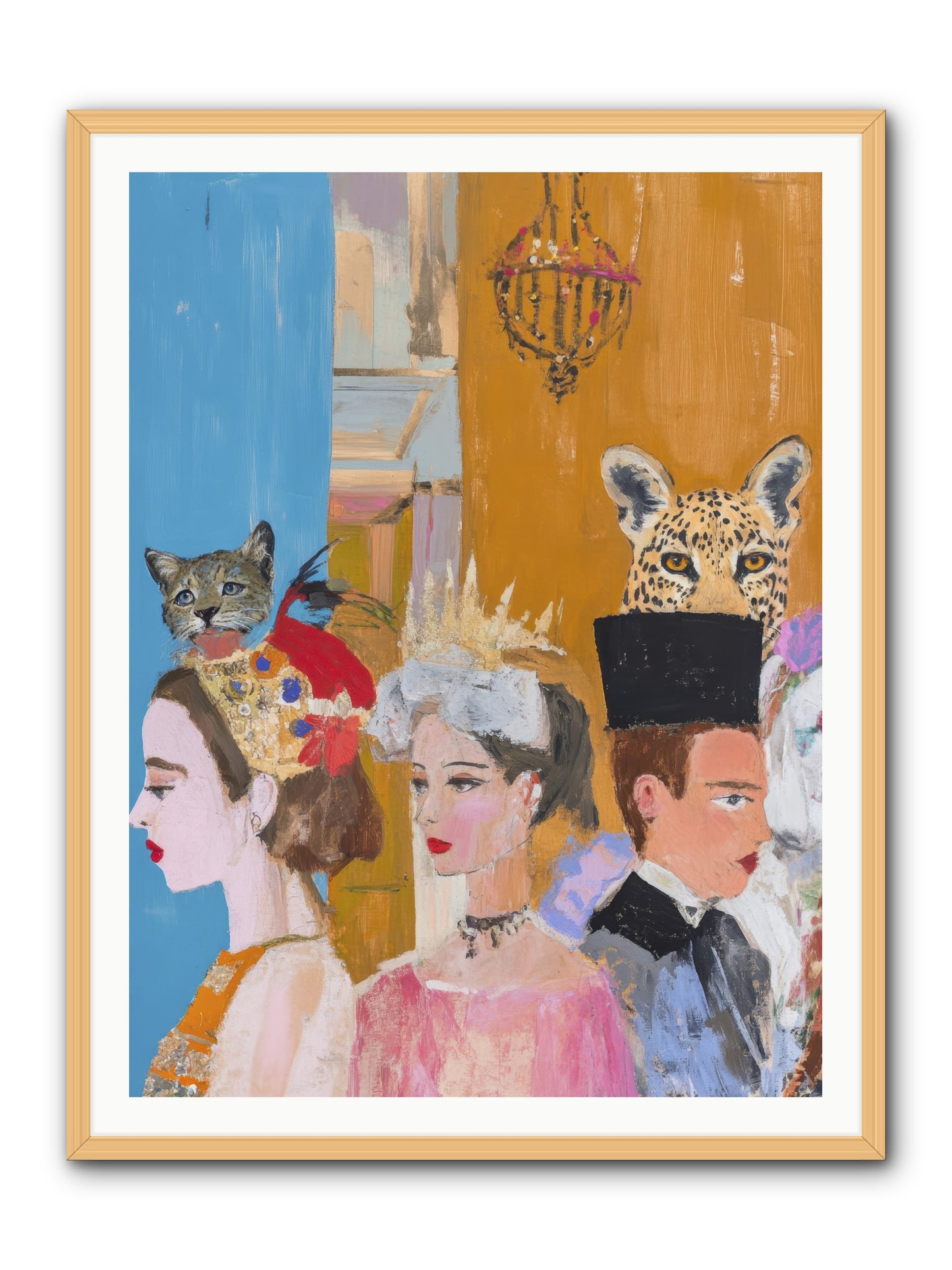 Midnight Theater Guild -- Framed Print - Natural 36x48