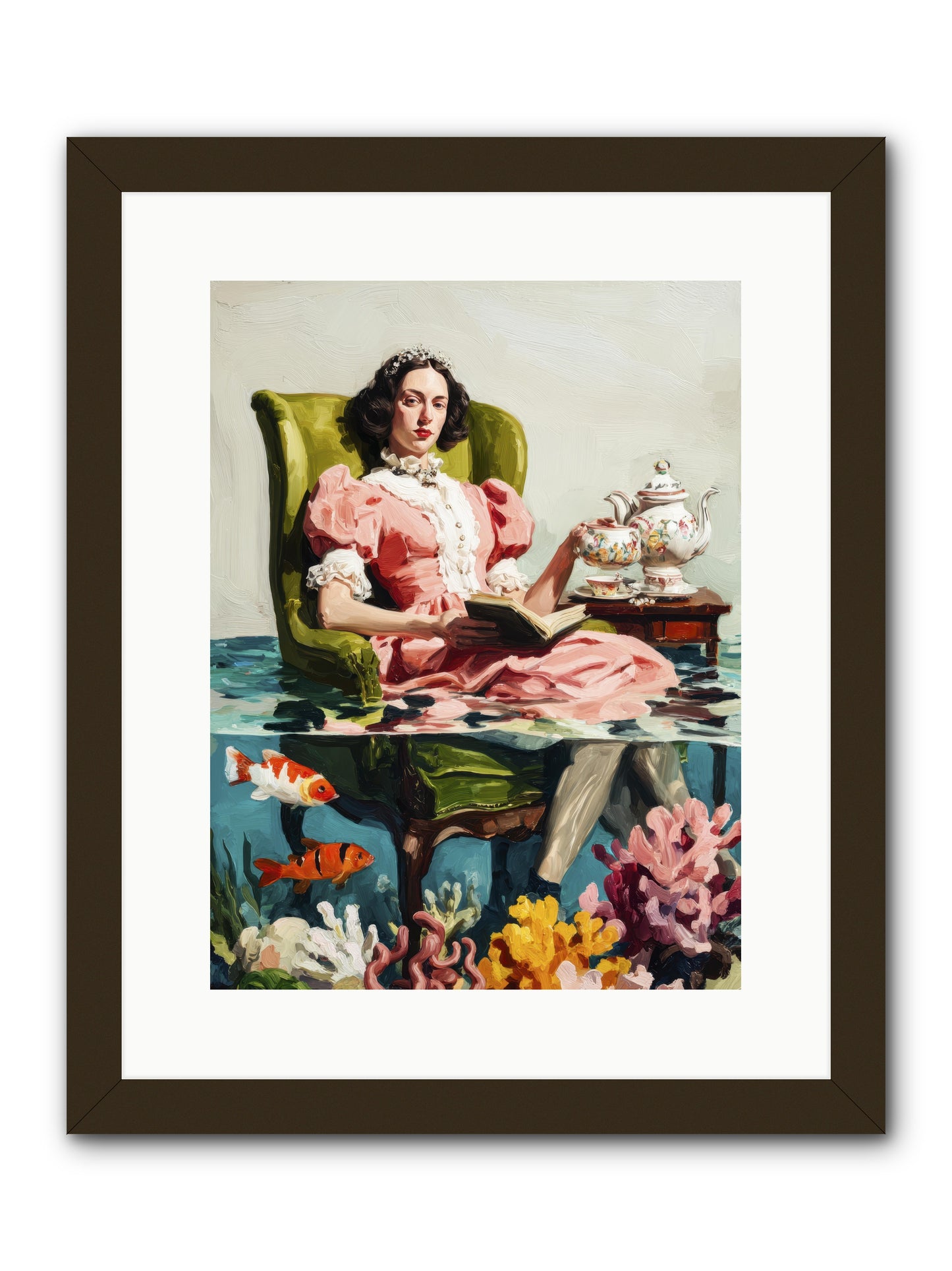 Midnight at Marguerite’s -- Framed Print - Black 12x16