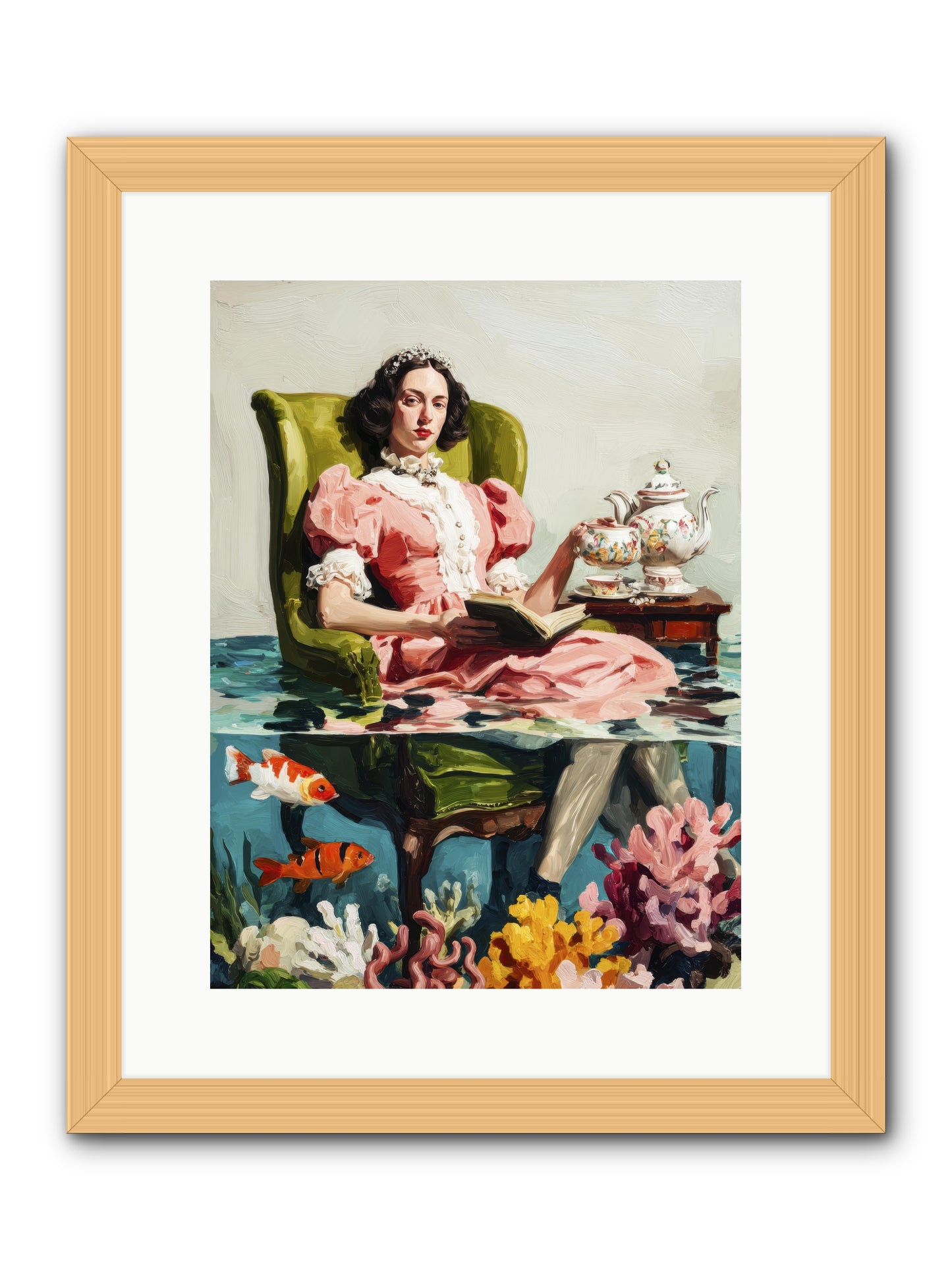 Midnight at Marguerite’s -- Framed Print - Natural 12x16