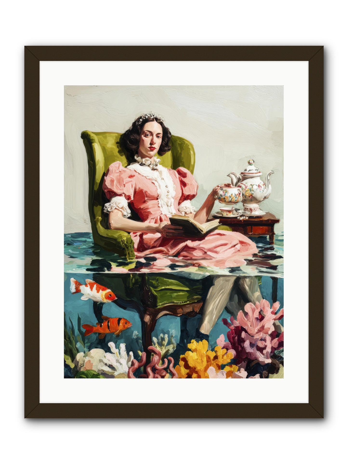 Midnight at Marguerite’s -- Framed Print - Black 18x24