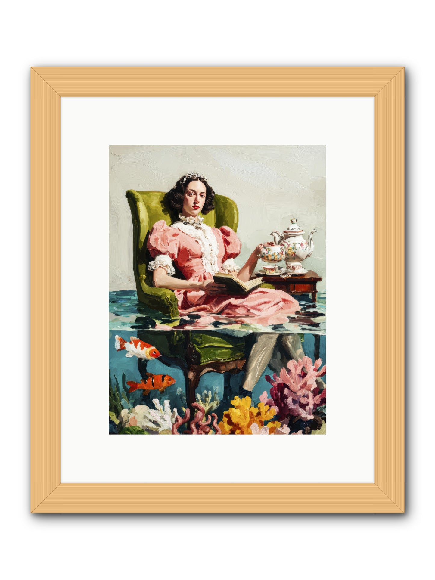 Midnight at Marguerite’s -- Framed Print - Natural 9x12