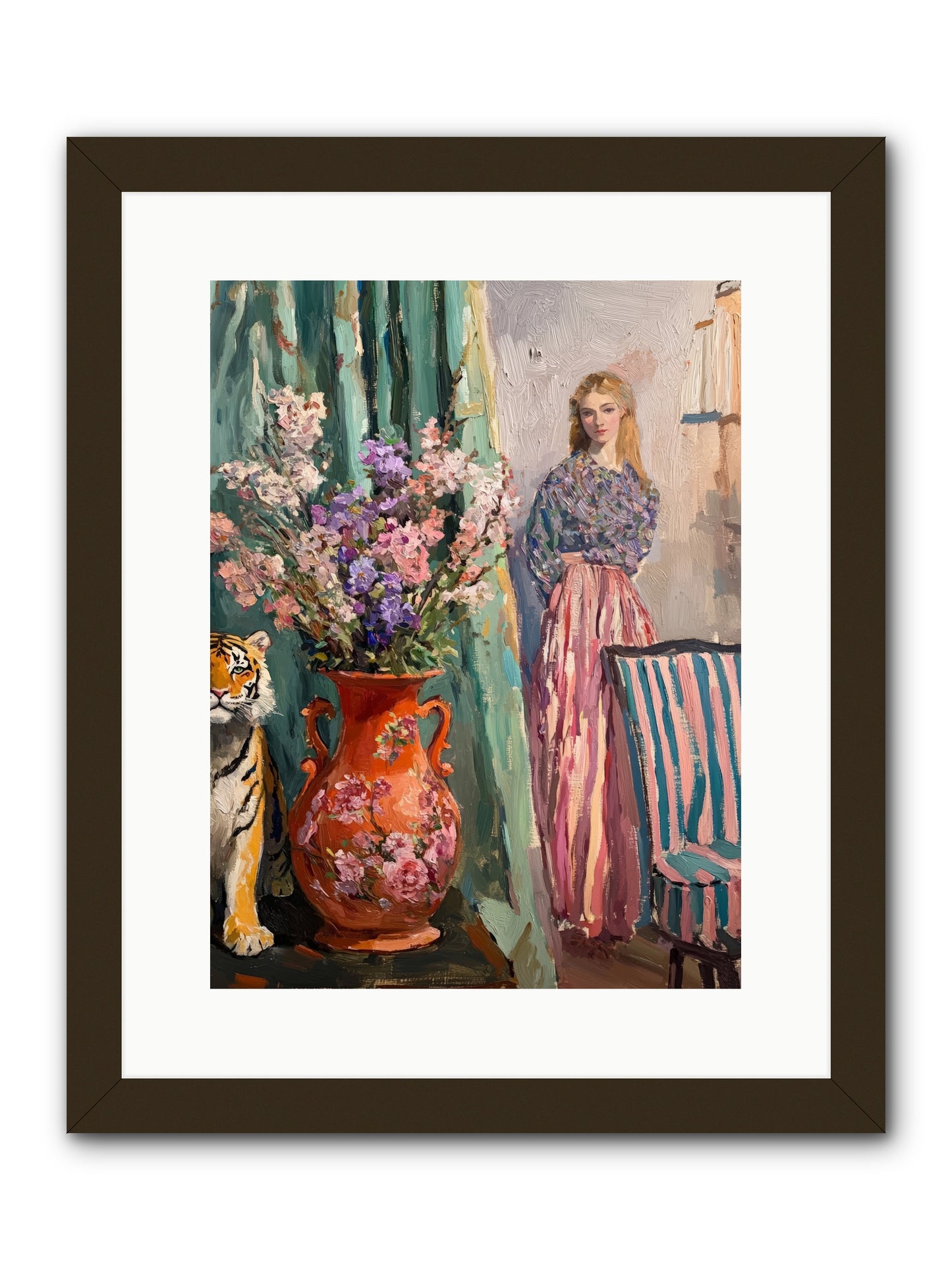 Midnight at Mulberry Manor -- Framed Print - Black 12x16