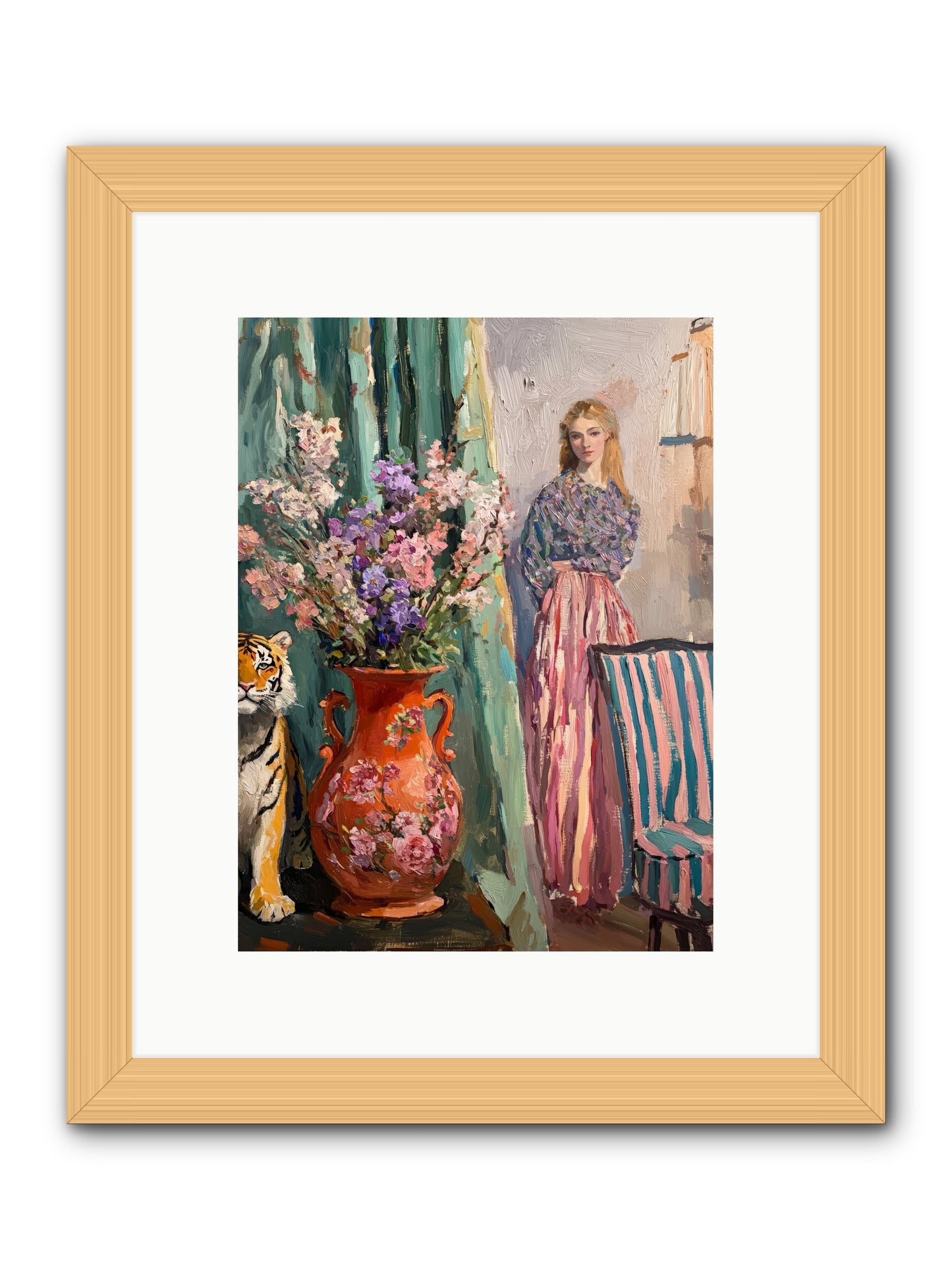 Midnight at Mulberry Manor -- Framed Print - Natural 9x12