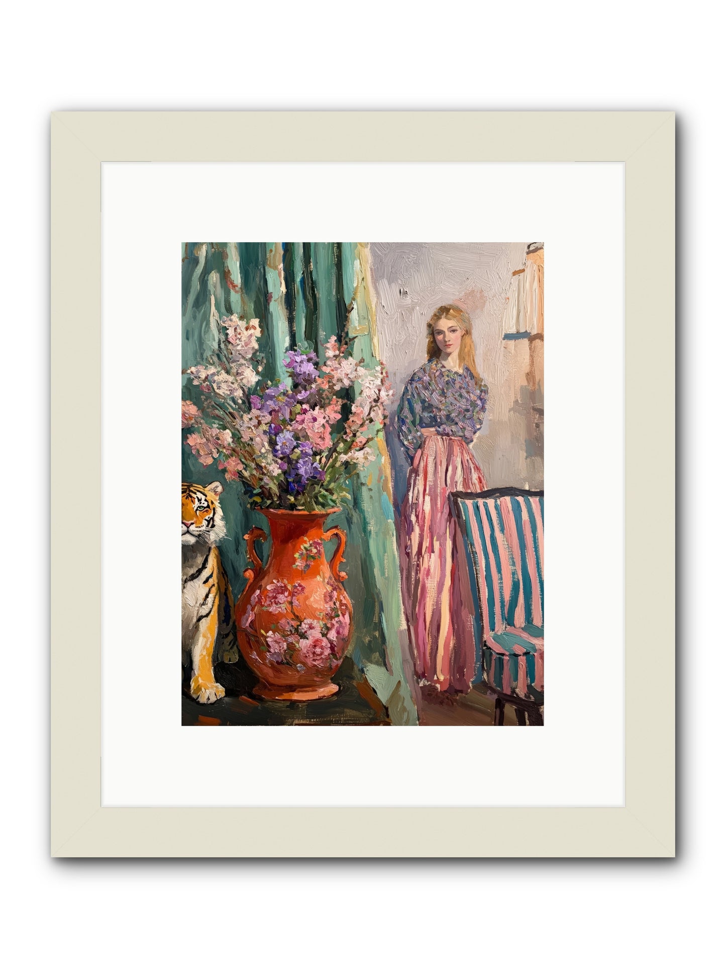Midnight at Mulberry Manor -- Framed Print - White 9x12