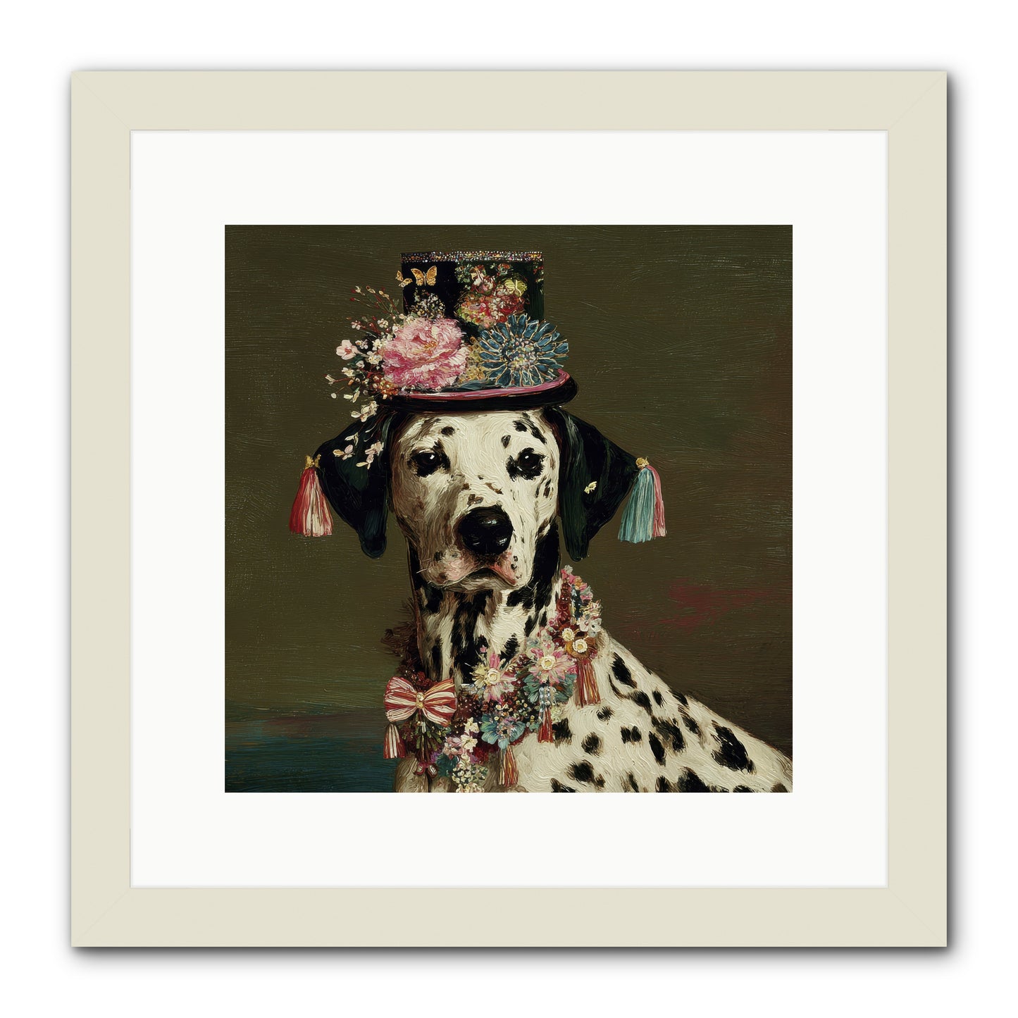 Midnight’s Promise -- Framed Print - White 12x12