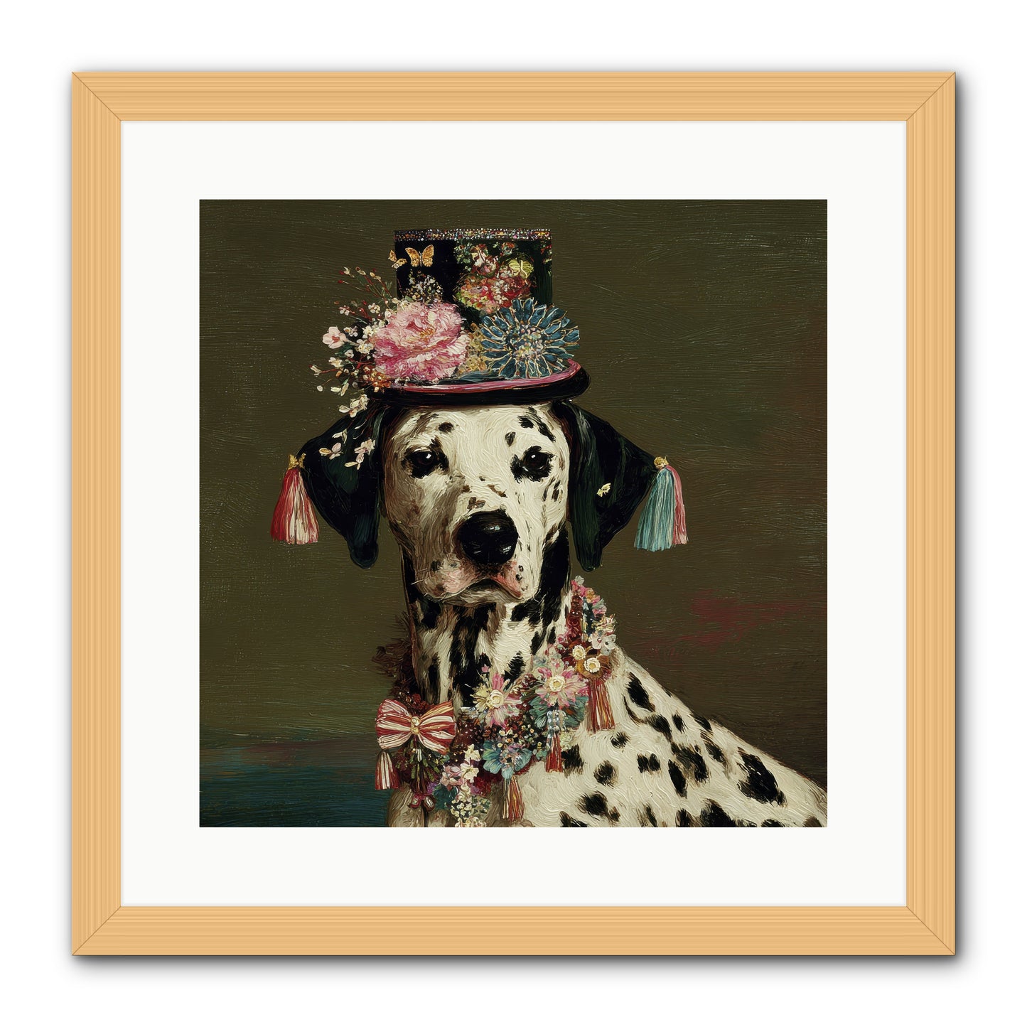 Midnight’s Promise -- Framed Print - Natural 16x16