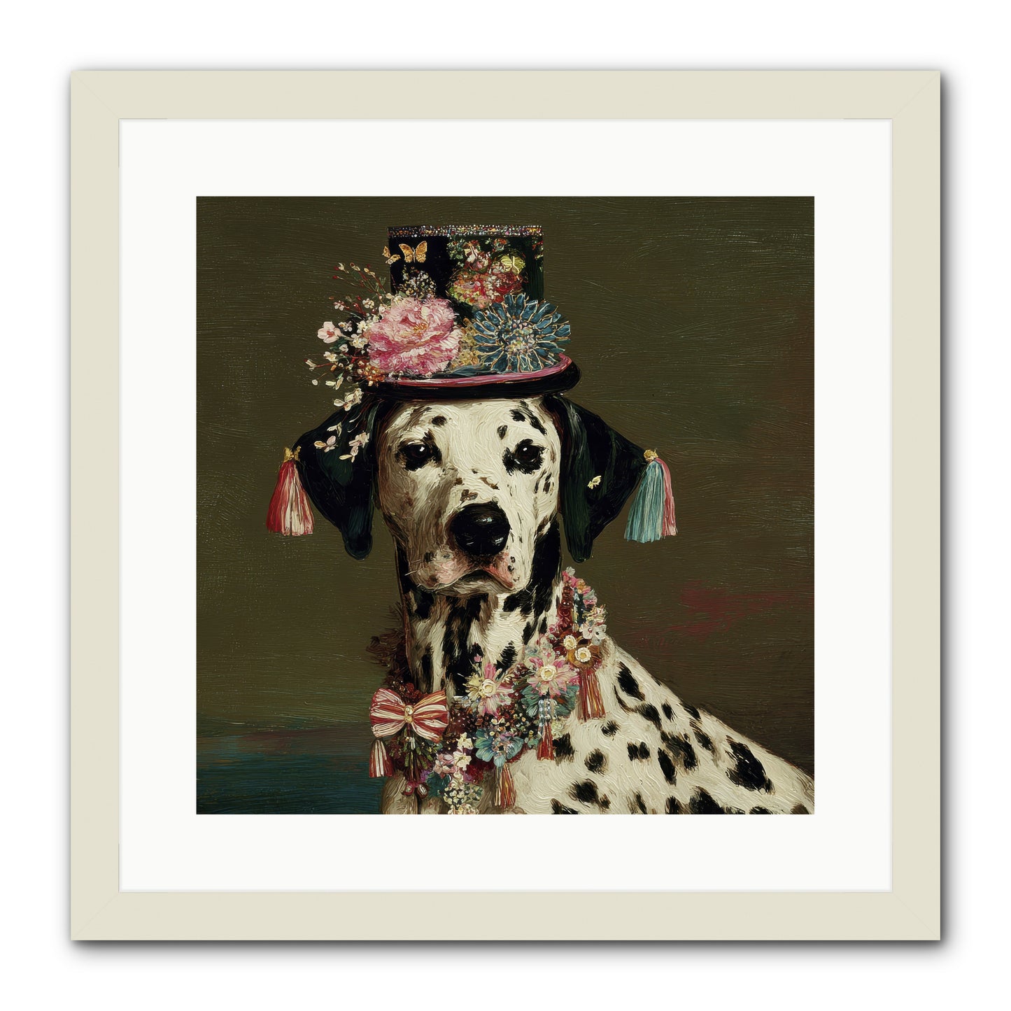 Midnight’s Promise -- Framed Print - White 16x16