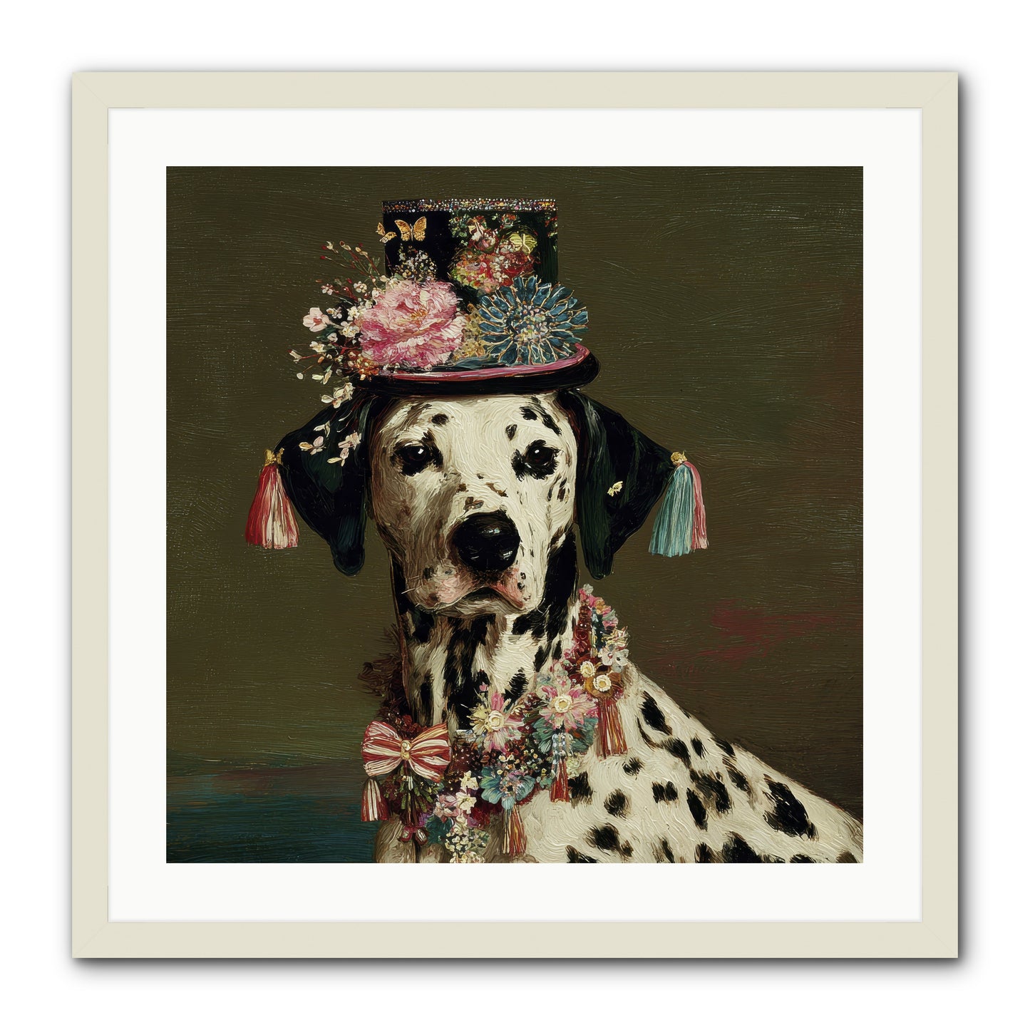 Midnight’s Promise -- Framed Print - White 24x24