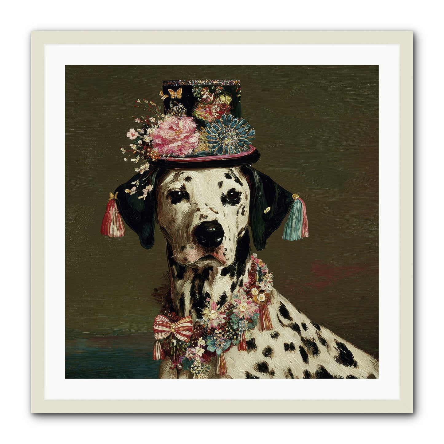 Midnight’s Promise -- Framed Print - White 30x30
