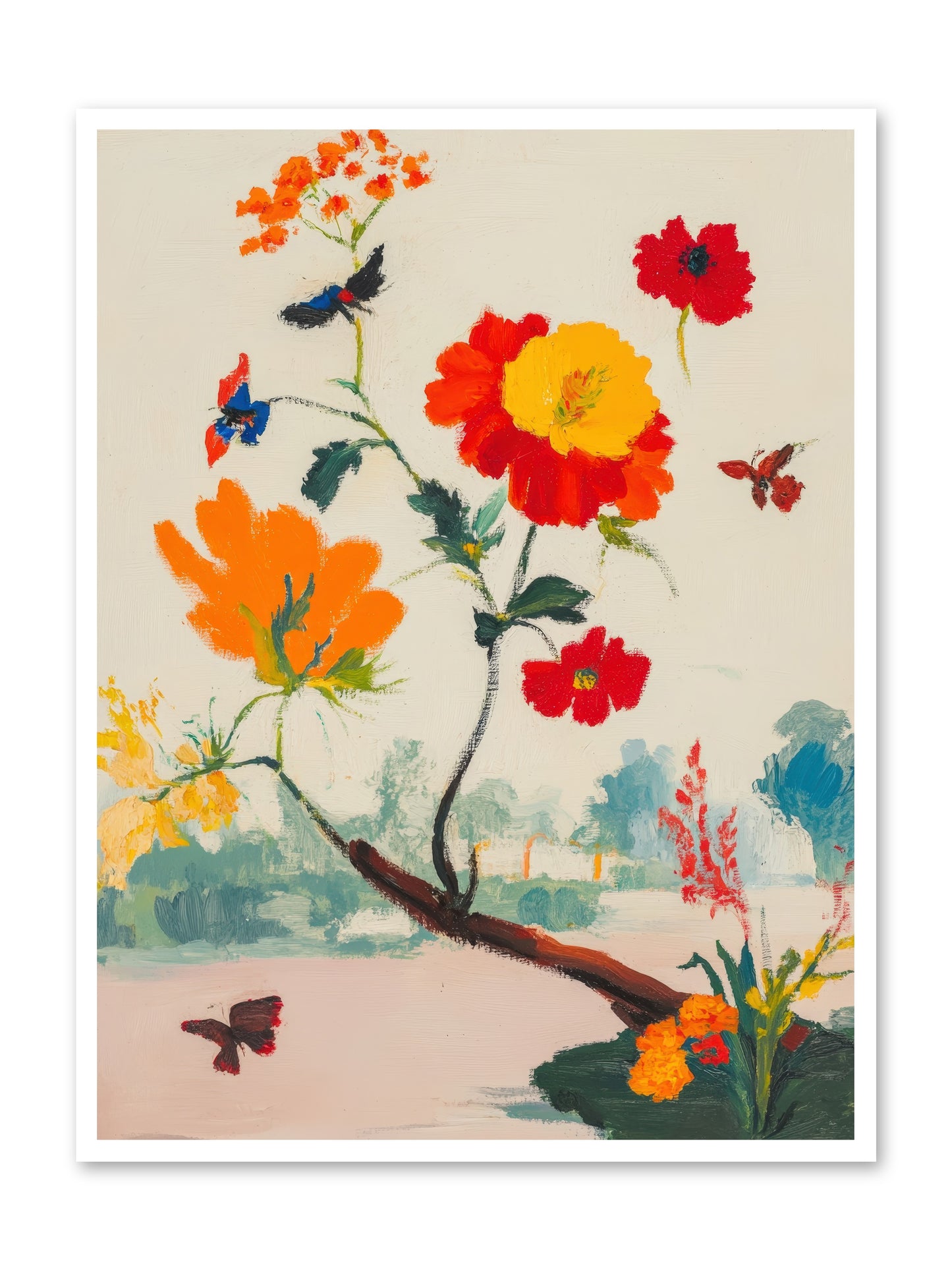Midsummer Bloom-REZ -- Loose Canvas Print 36x48