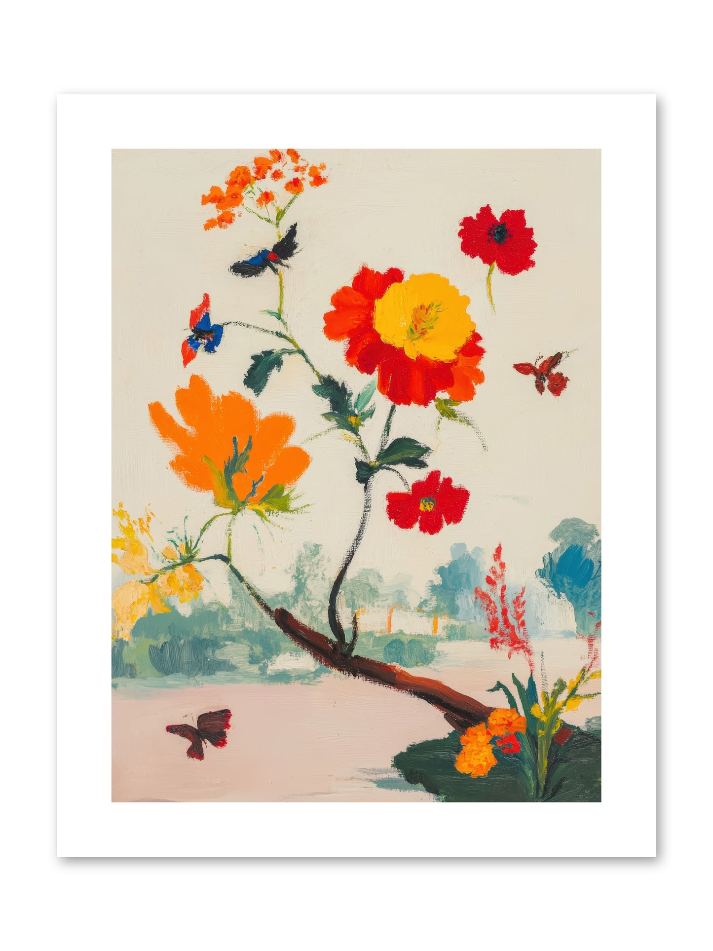 Midsummer Bloom-REZ -- Loose Canvas Print 9x12