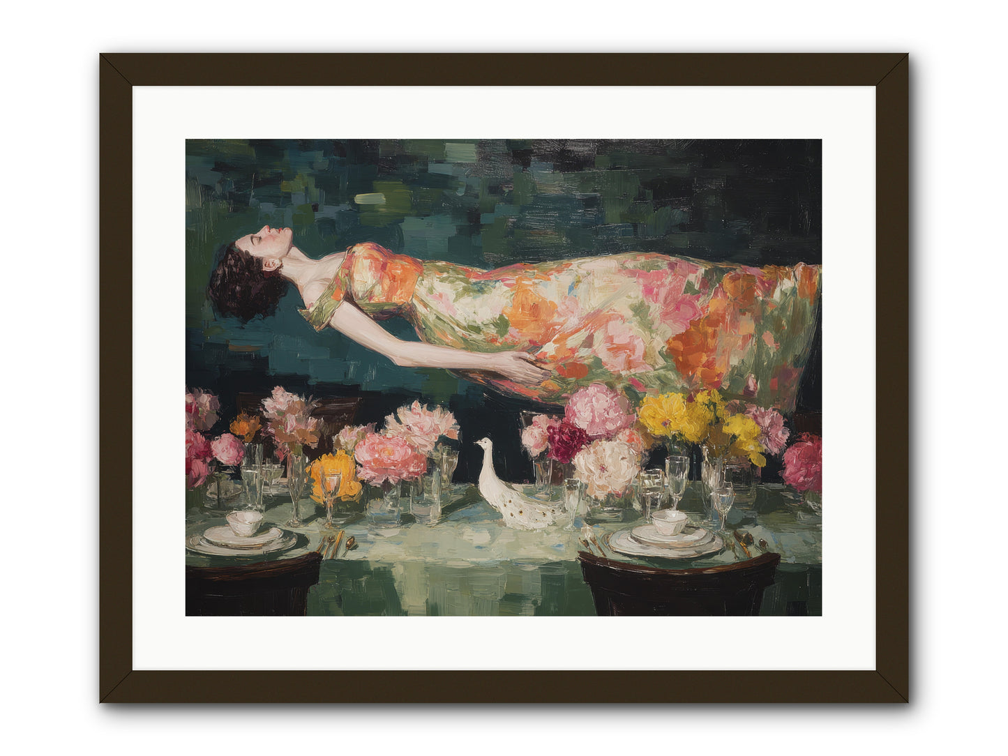 Midsummer at Parasol Park -- Framed Print - Black 24x18