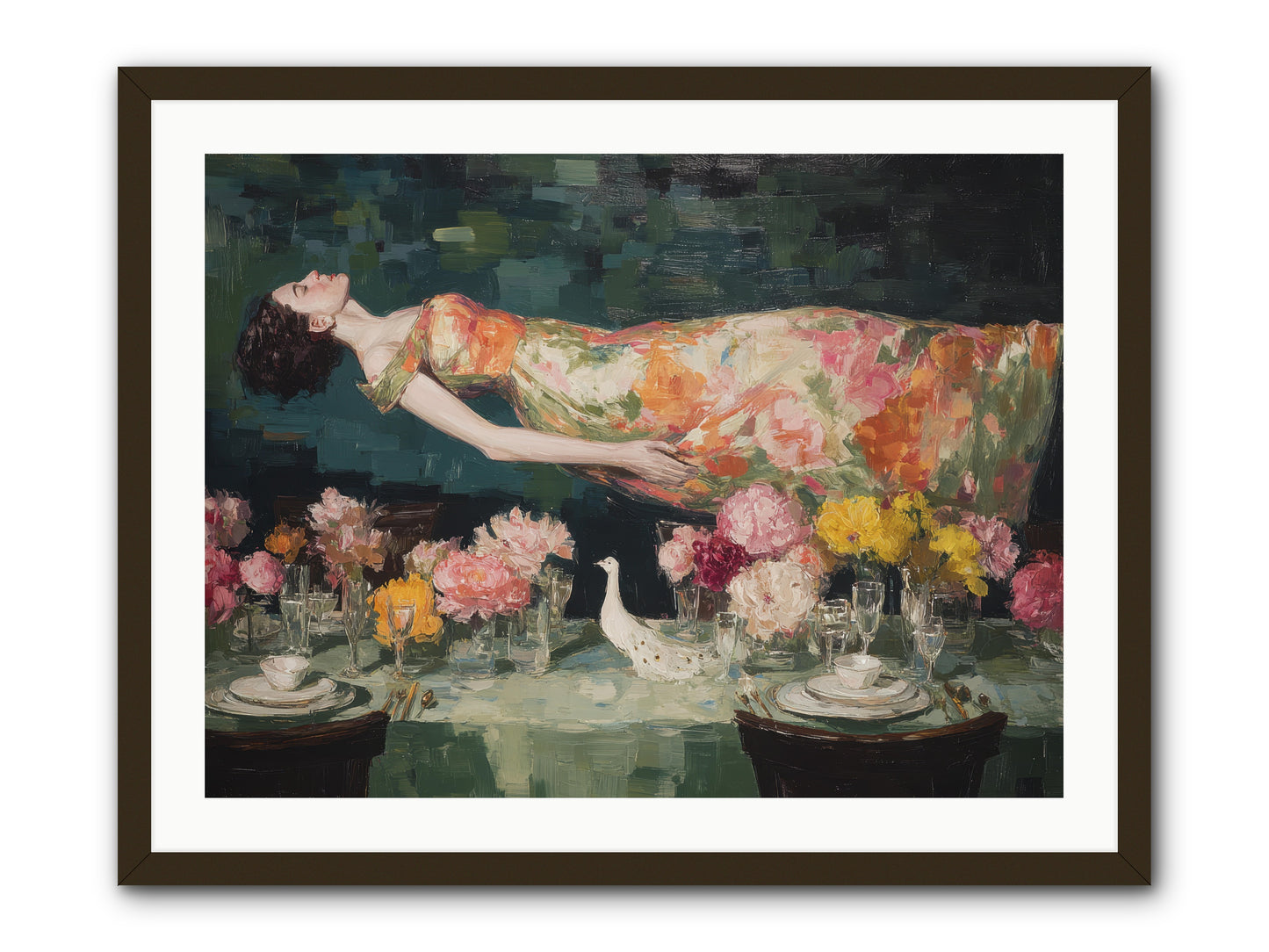 Midsummer at Parasol Park -- Framed Print - Black 32x24