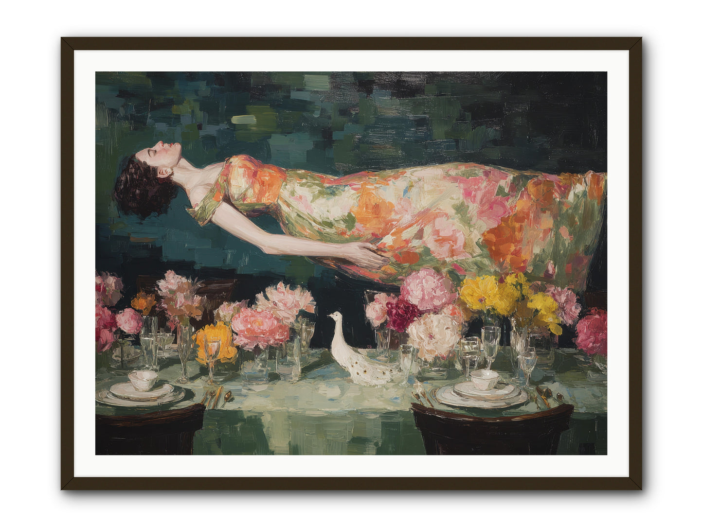 Midsummer at Parasol Park -- Framed Print - Black 48x36