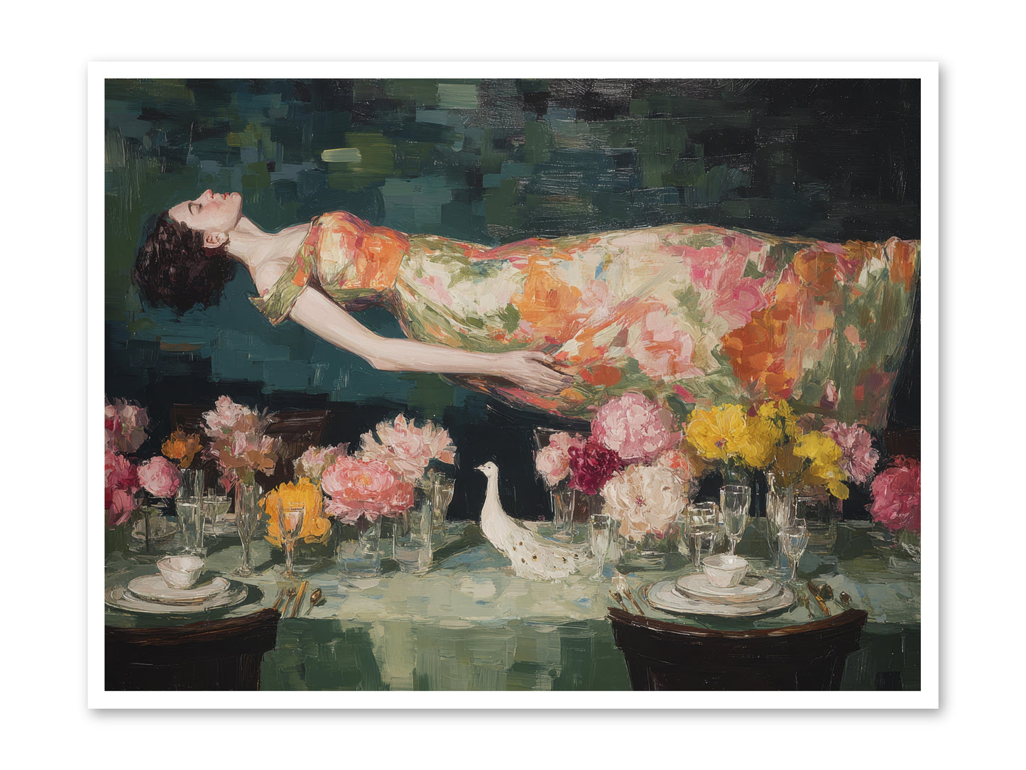 Midsummer at Parasol Park -- Loose Canvas Print 48x36