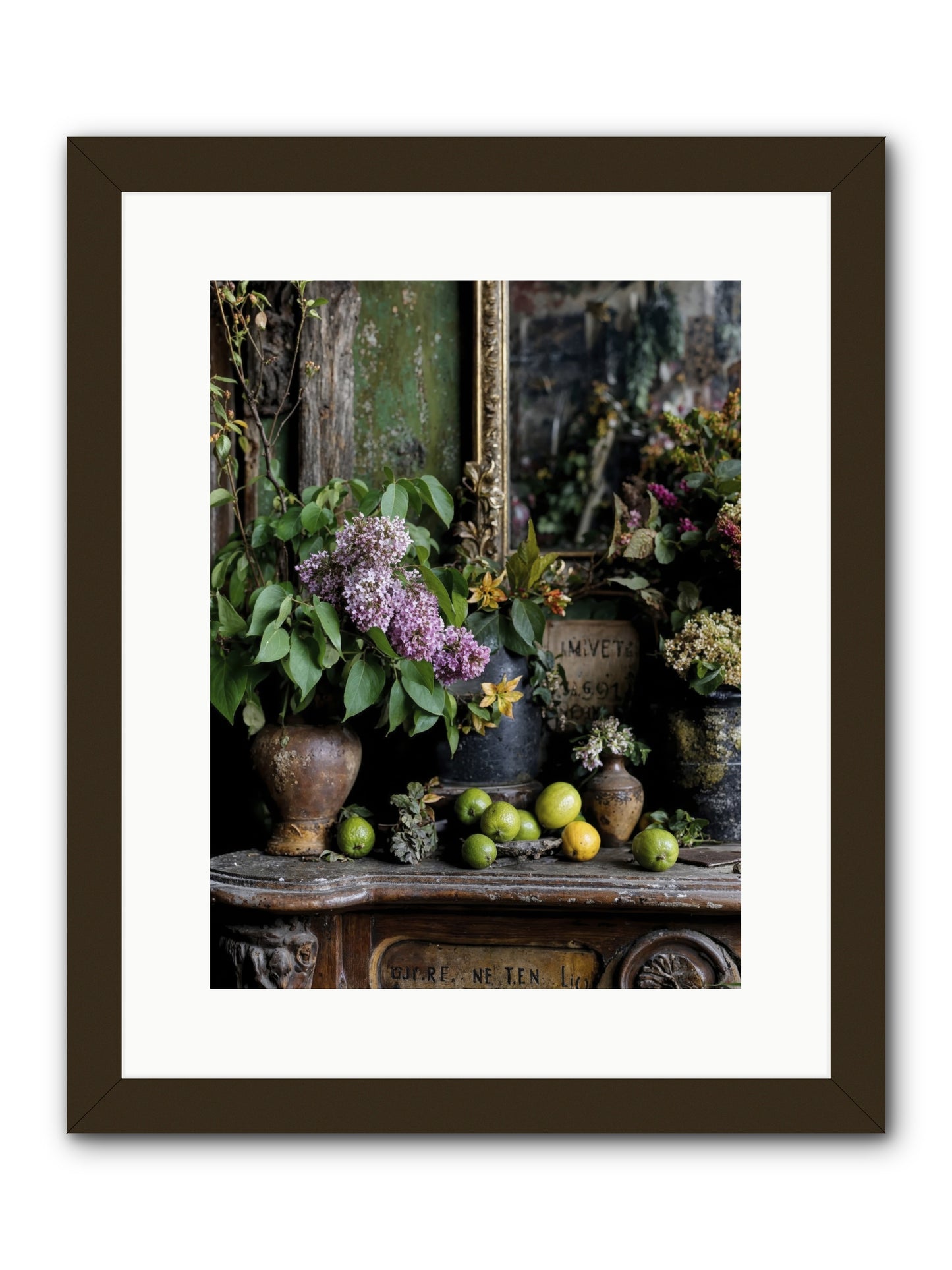 Midsummer's Garden Scheme -- Framed Print - Black 12x16