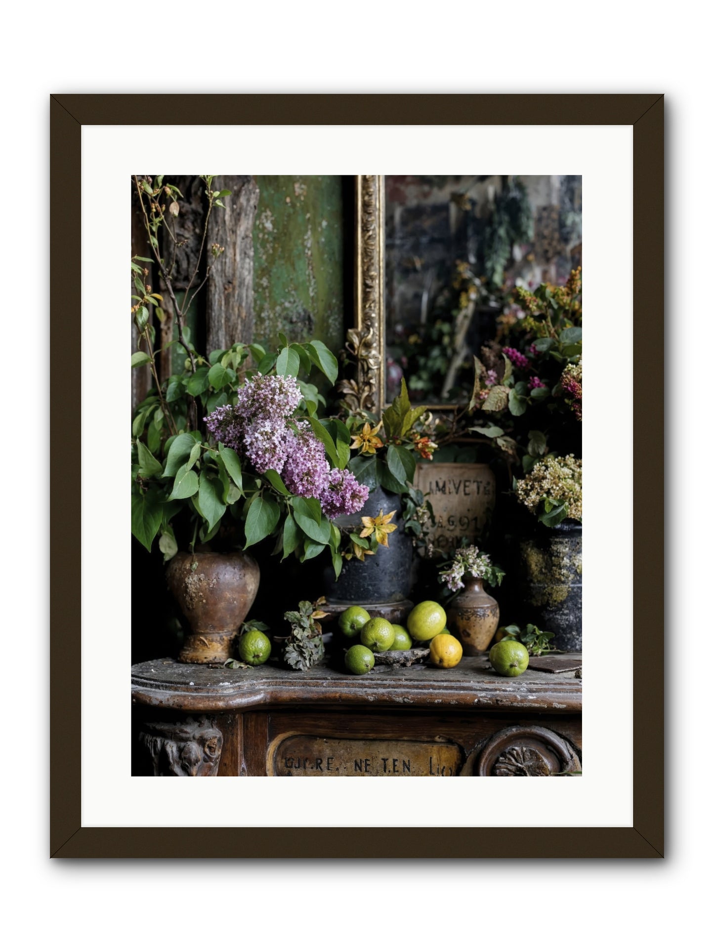 Midsummer's Garden Scheme -- Framed Print - Black 18x24