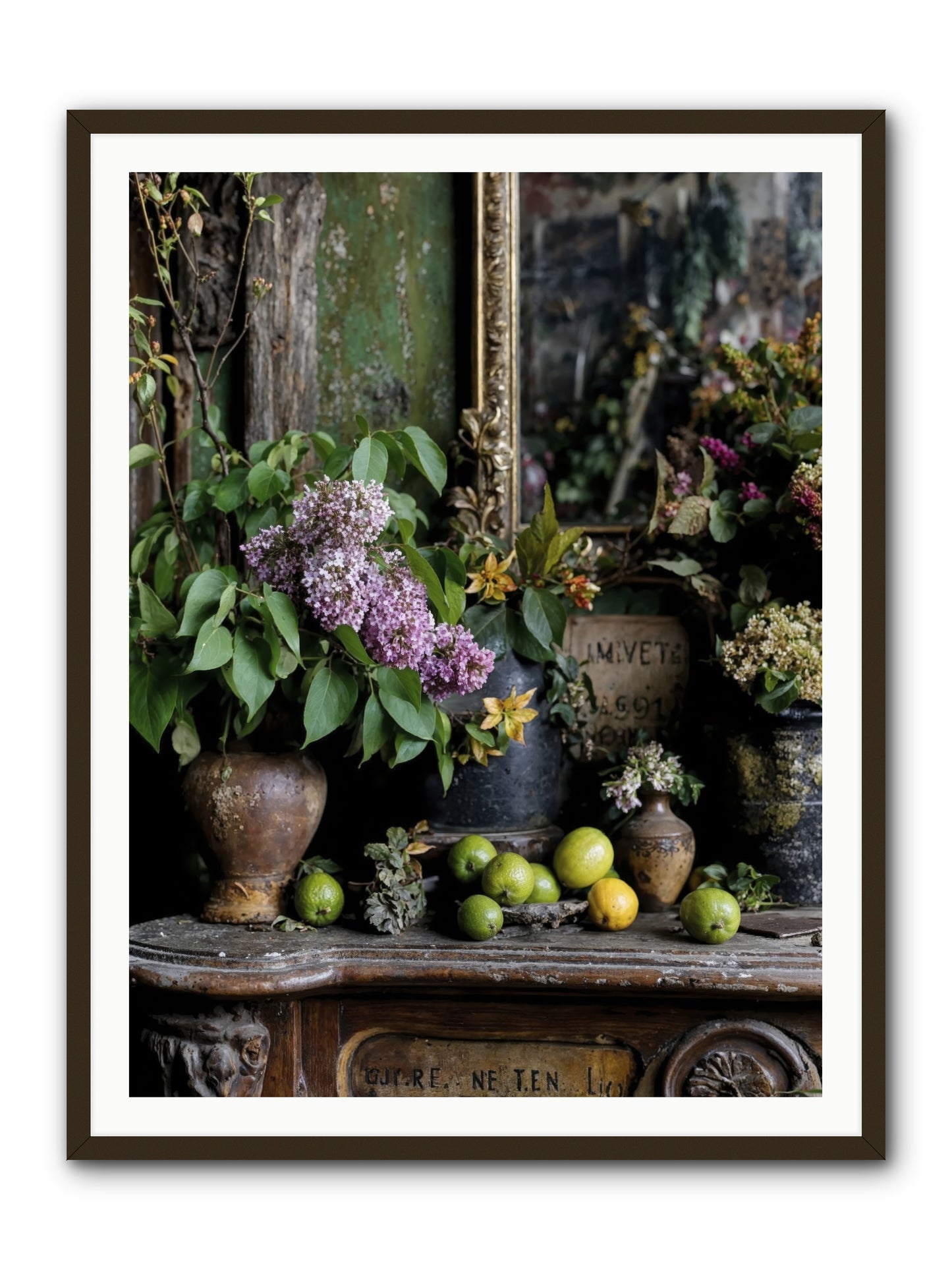 Midsummer's Garden Scheme -- Framed Print - Black 36x48