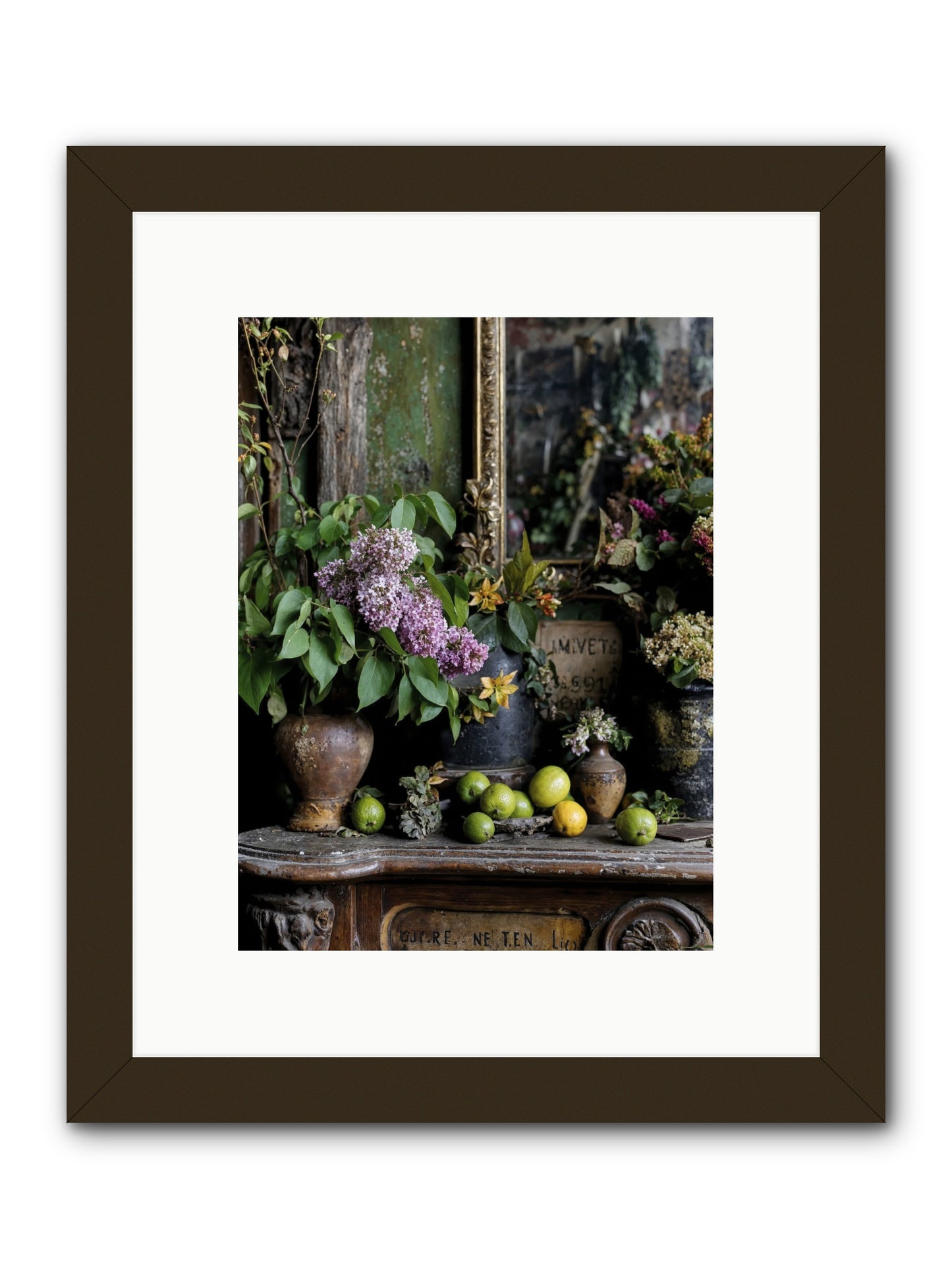 Midsummer's Garden Scheme -- Framed Print - Black 9x12