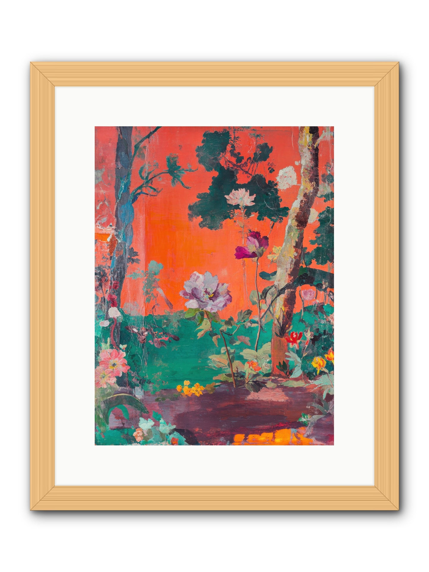 Midsummer's Verdancy -- Framed Print - Natural 12x16