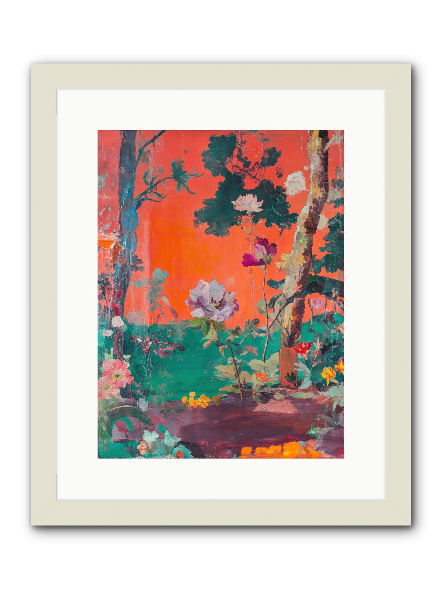 Midsummer's Verdancy -- Framed Print - White 12x16
