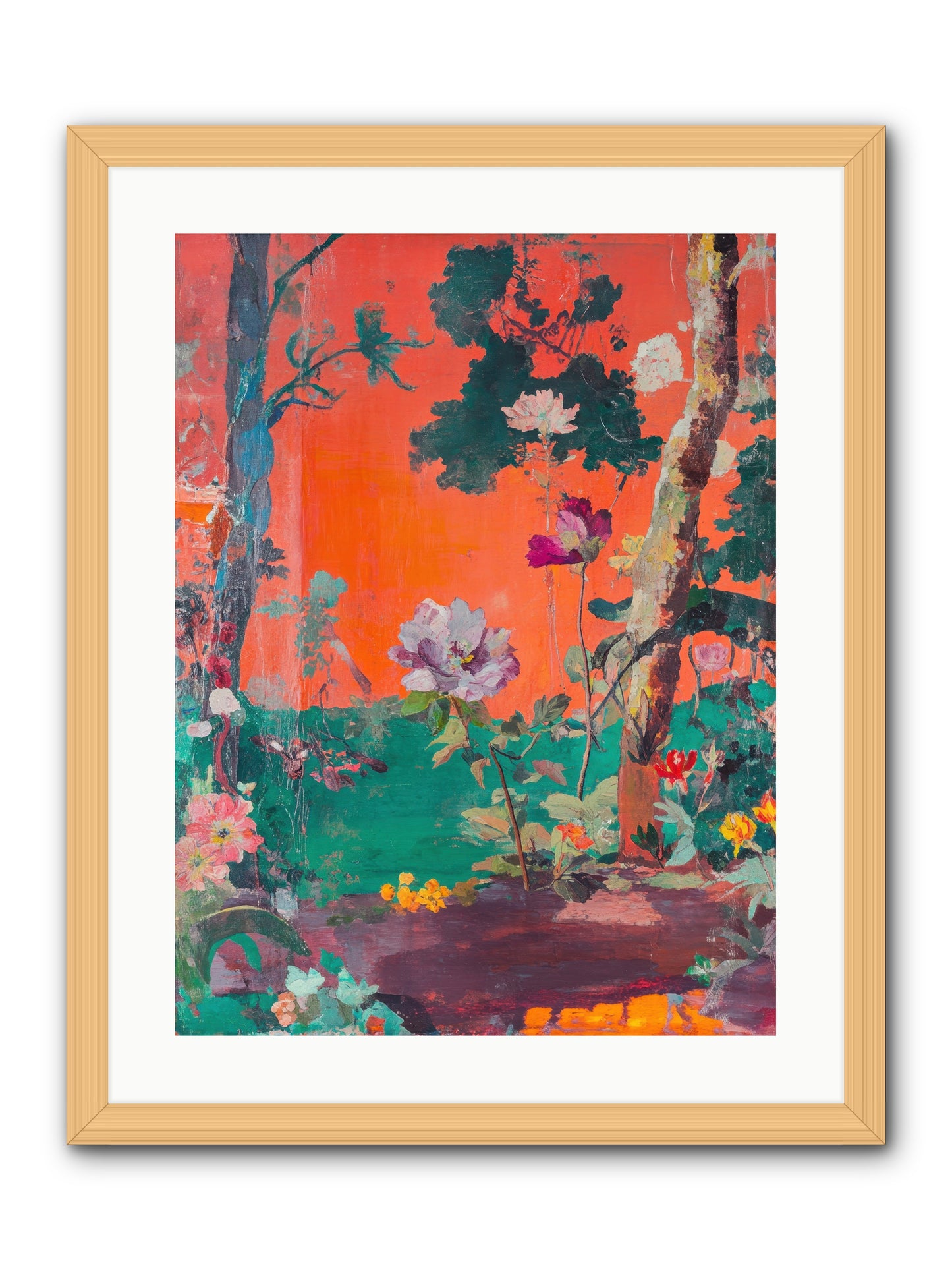 Midsummer's Verdancy -- Framed Print - Natural 18x24