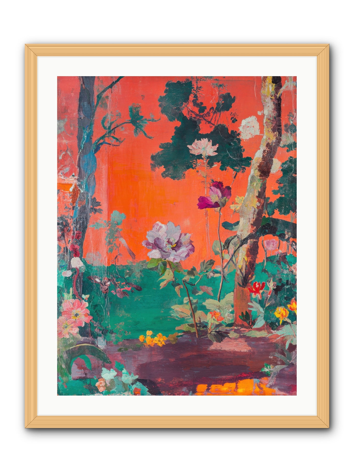Midsummer's Verdancy -- Framed Print - Natural 24x32